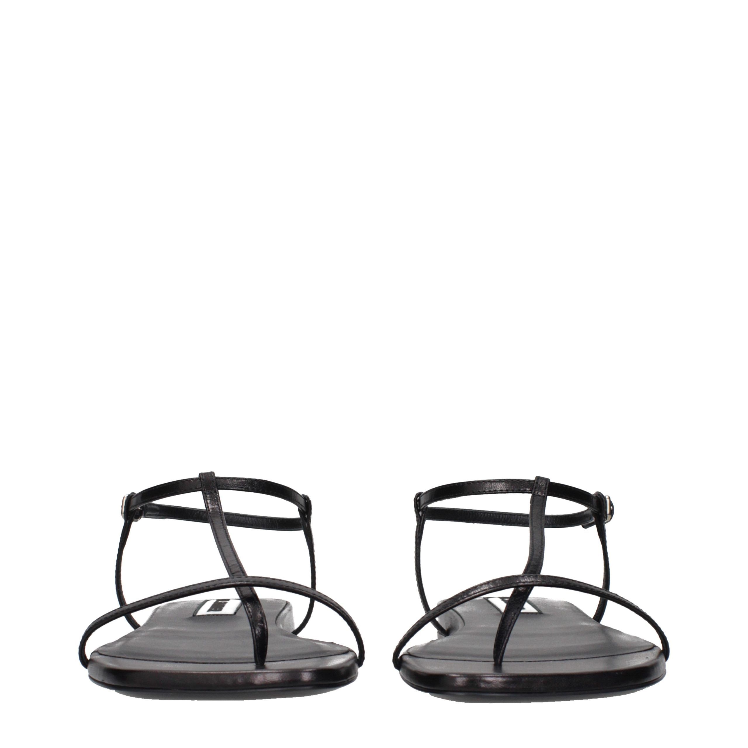 Leather Flip-Flop Women's Sandals - Jil Sander - Modalova