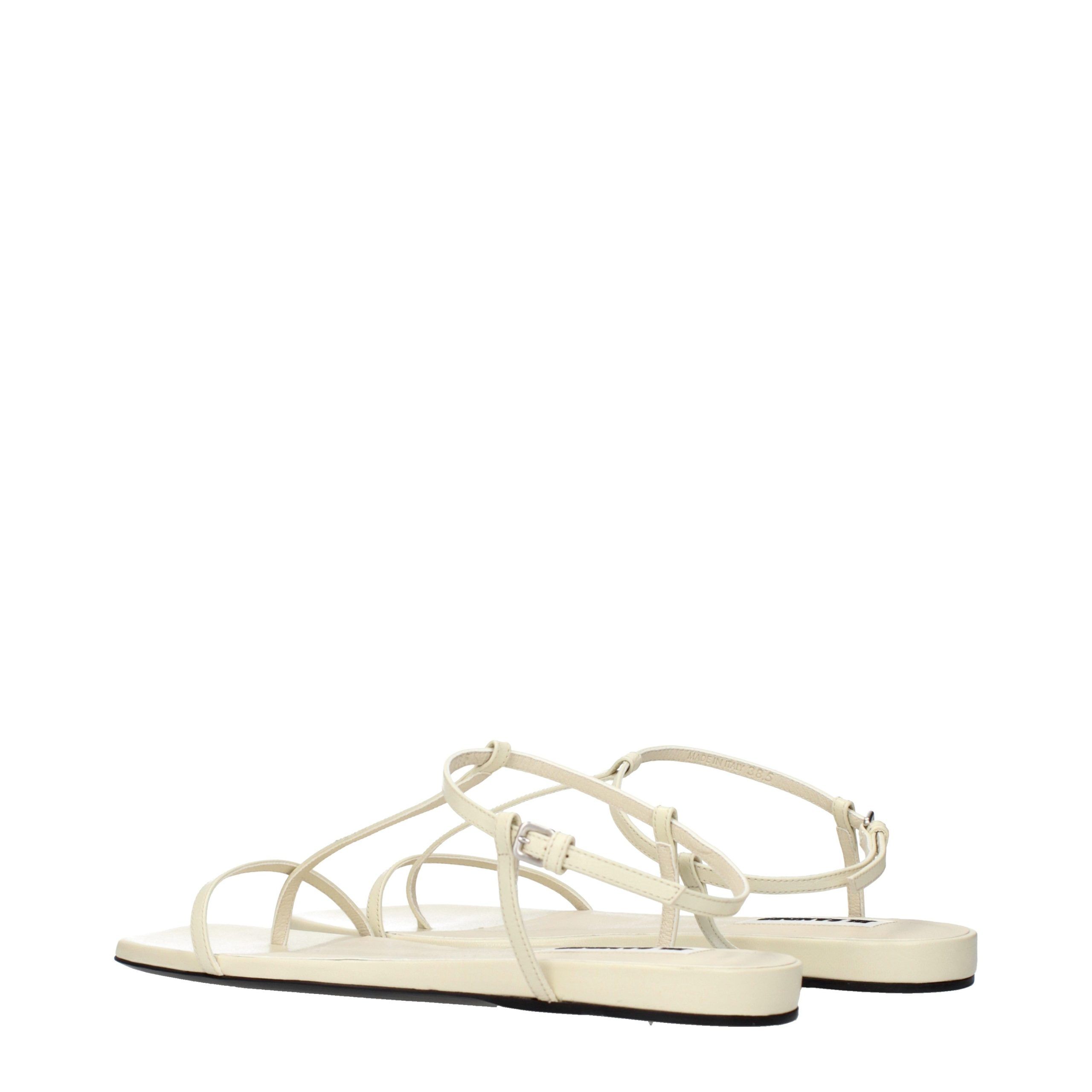 Leather Flip-Flop Women's Sandals - Jil Sander - Modalova