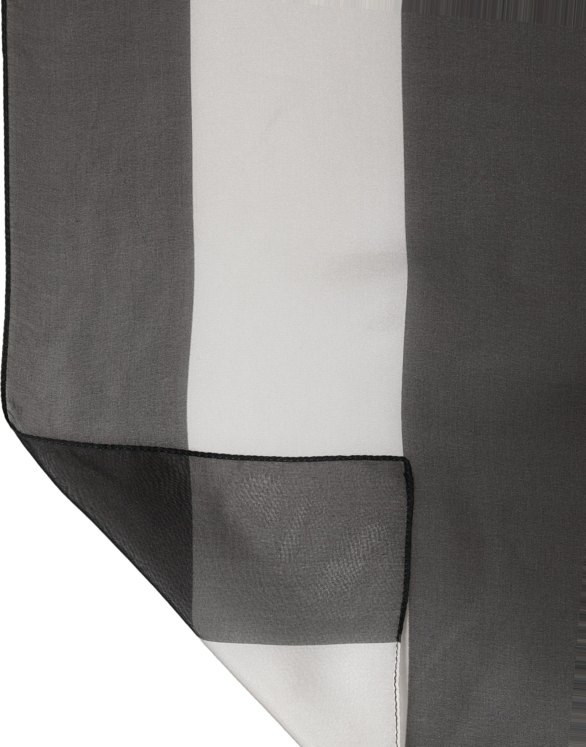 Black White Stripe Silk Shawl Stole Women's Scarf - Dolce & Gabbana - Modalova