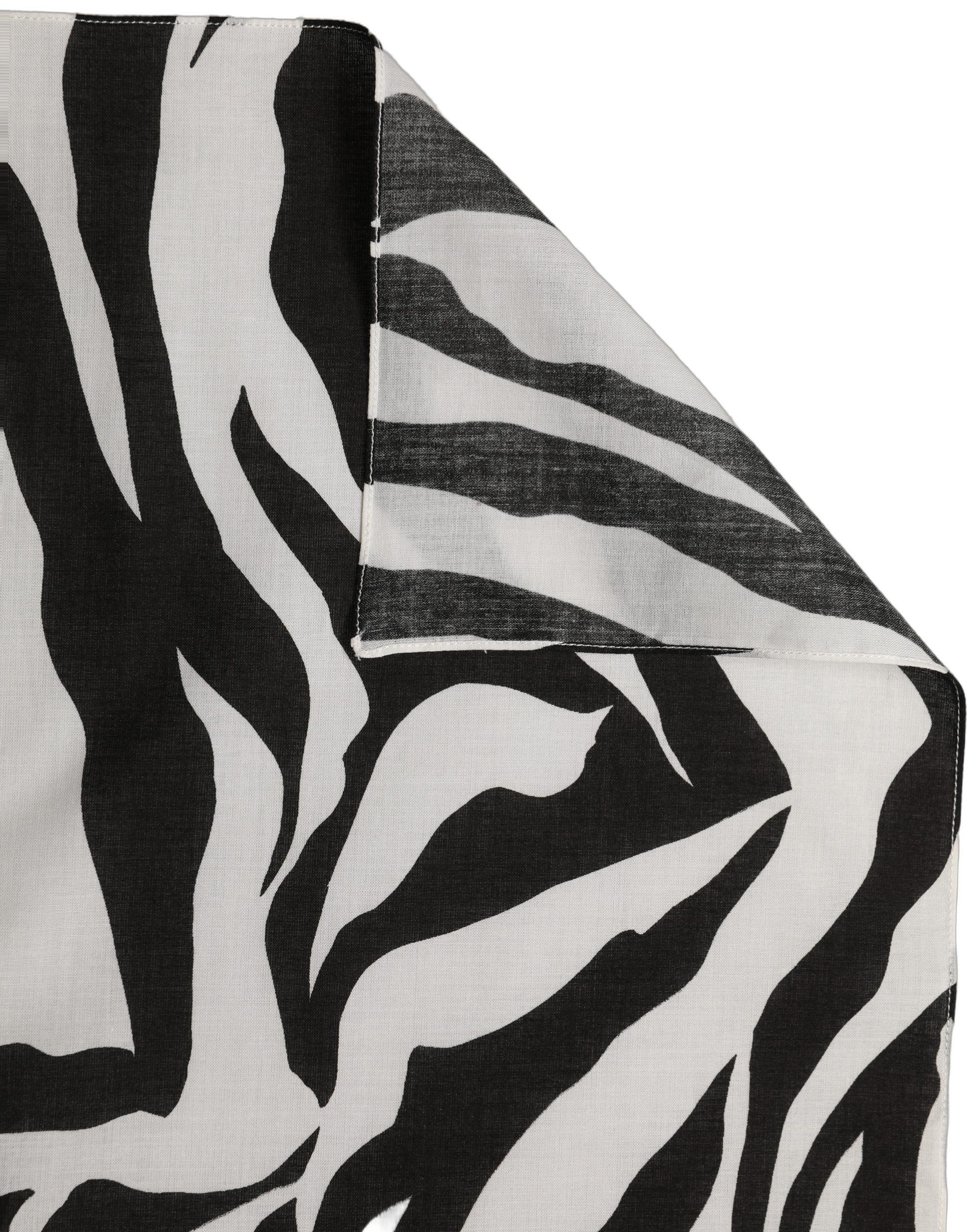 Black White Zebra Cotton Lace Stole Women's Scarf - Dolce & Gabbana - Modalova
