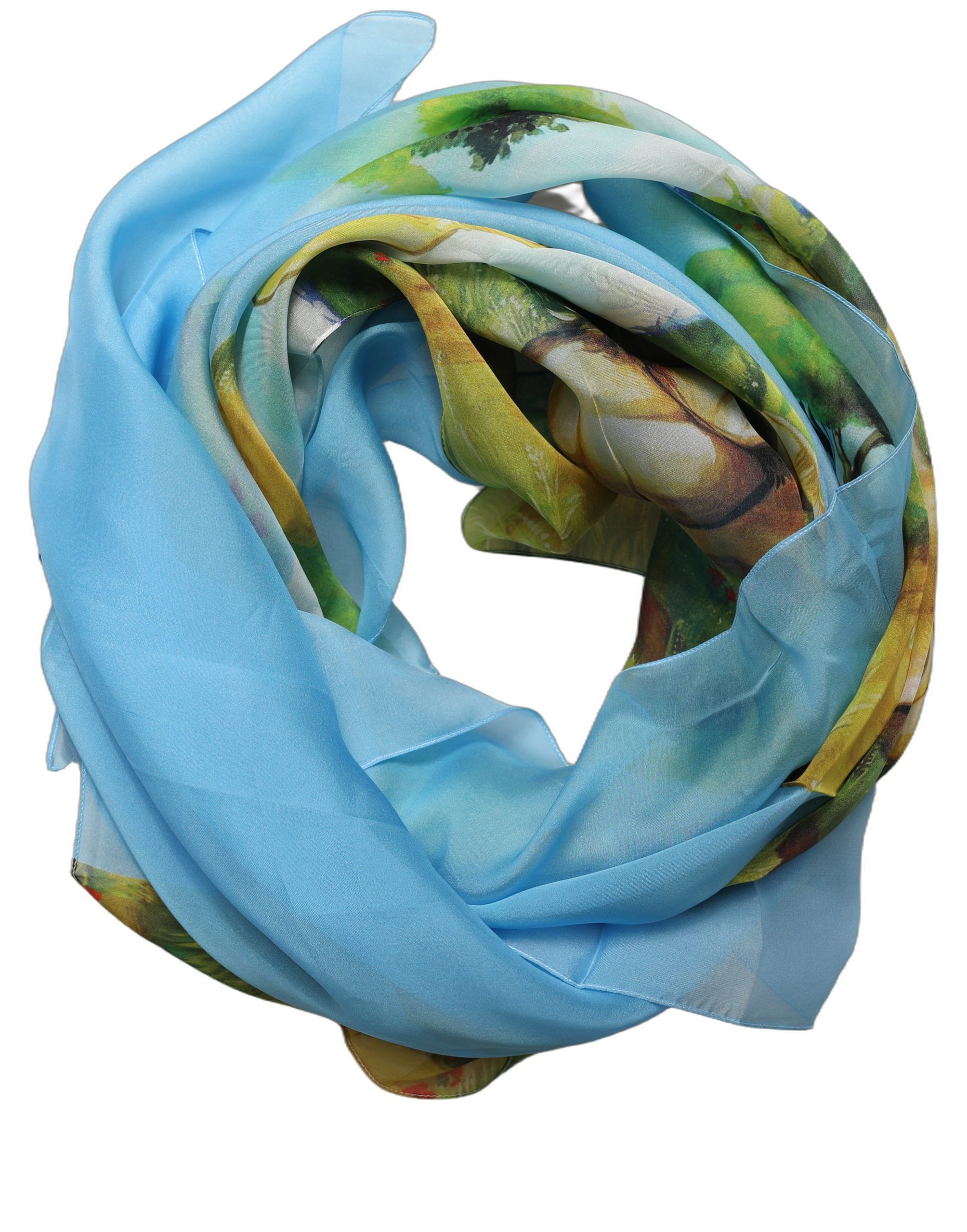 Silk Landscape Foulard Women's Scarf - Dolce & Gabbana - Modalova