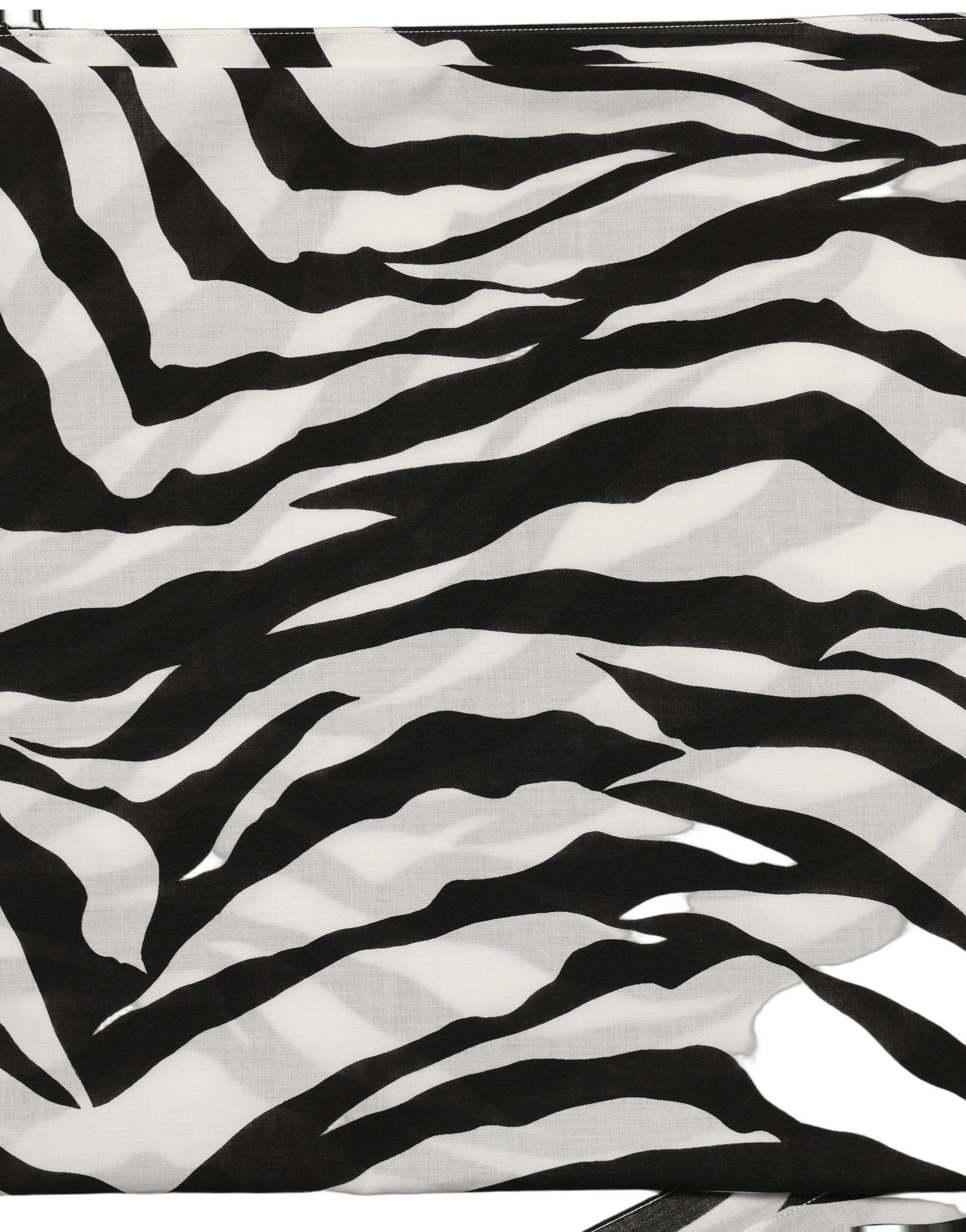 Black White Zebra Cotton Lace Stole Women's Scarf - Dolce & Gabbana - Modalova