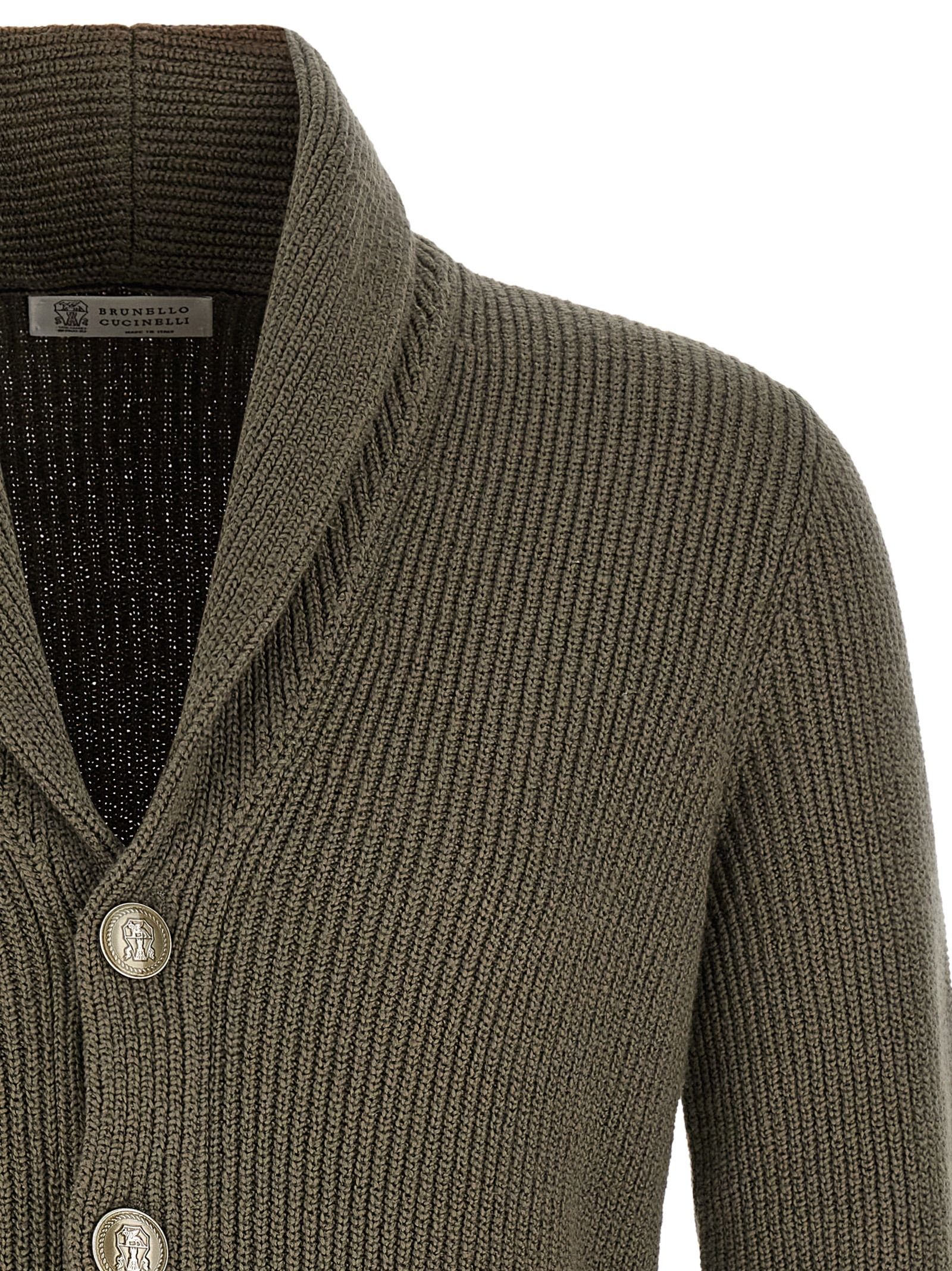 Cotton Men's Cardigan - Brunello Cucinelli - Modalova