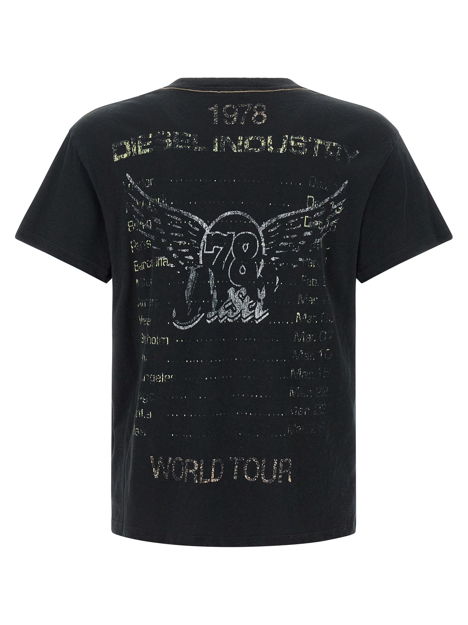 Diesel Black Cotton Men's T-Shirt - Diesel - Modalova