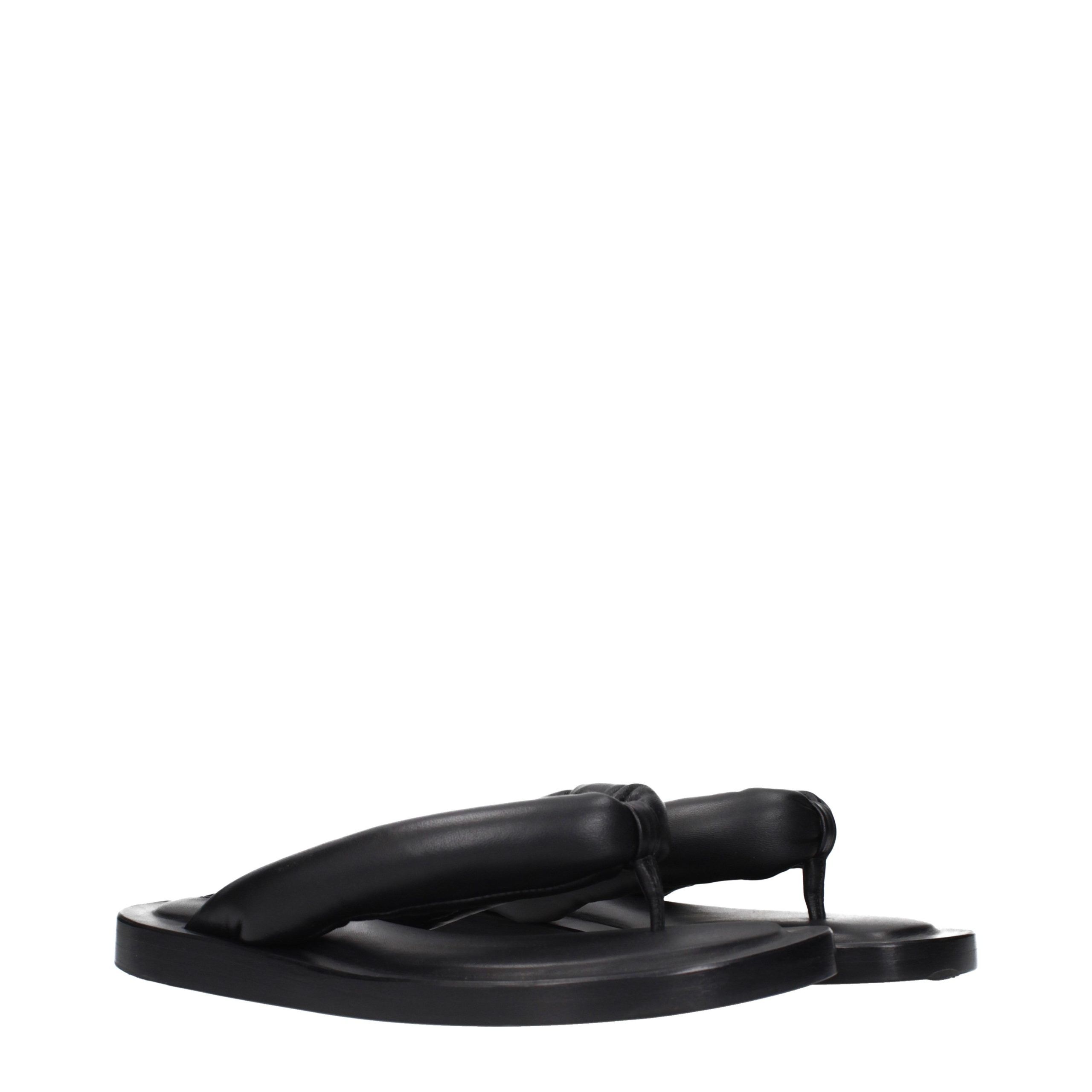 Leather Flip-Flop Women's Sandals - Jil Sander - Modalova
