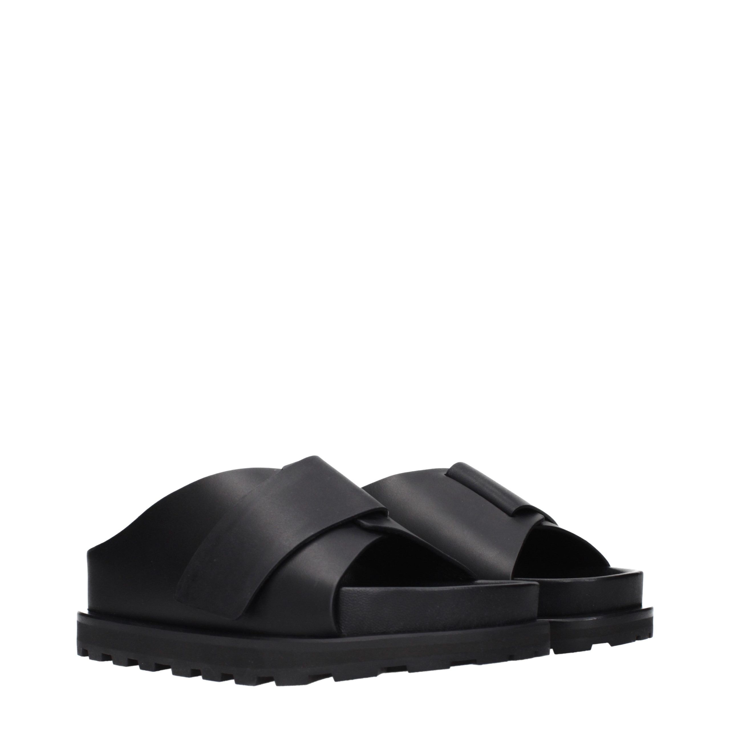 Leather Women's Slippers - Jil Sander - Modalova