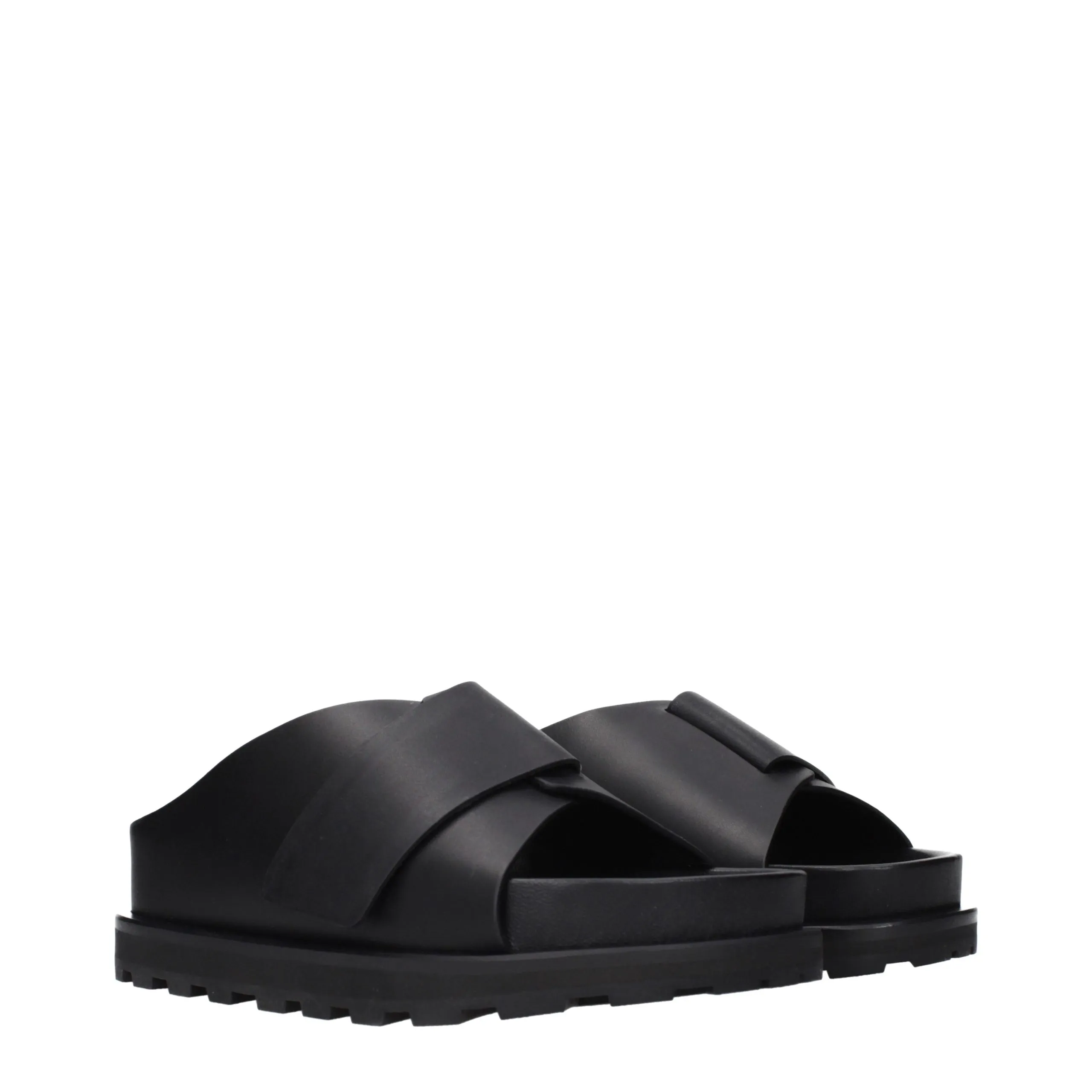 Leather Women's Slippers - Jil Sander - Modalova