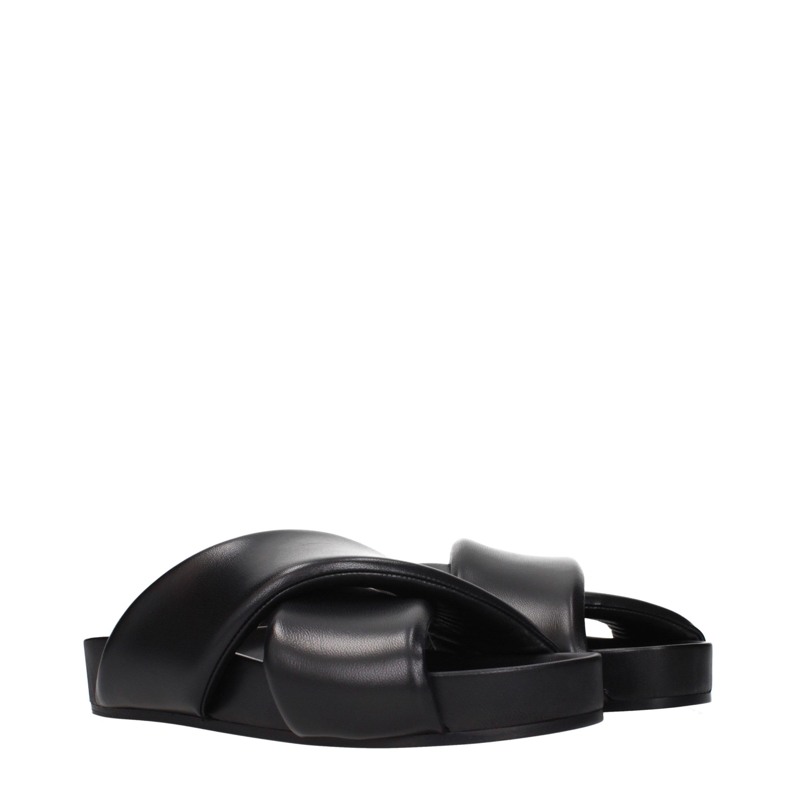 Leather Men's Slippers - Jil Sander - Modalova