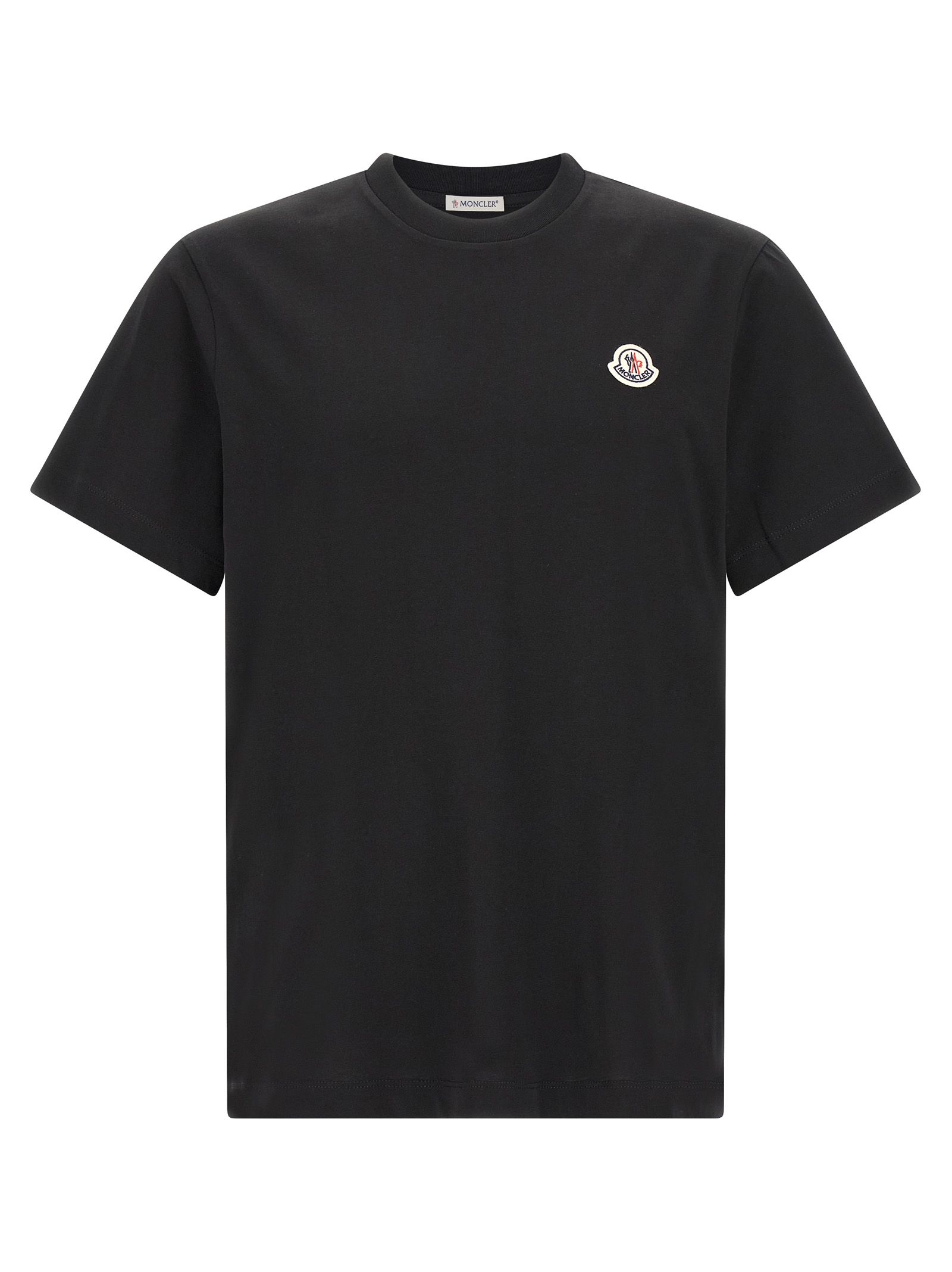 Moncler Black Cotton Men's T-Shirt - Moncler - Modalova