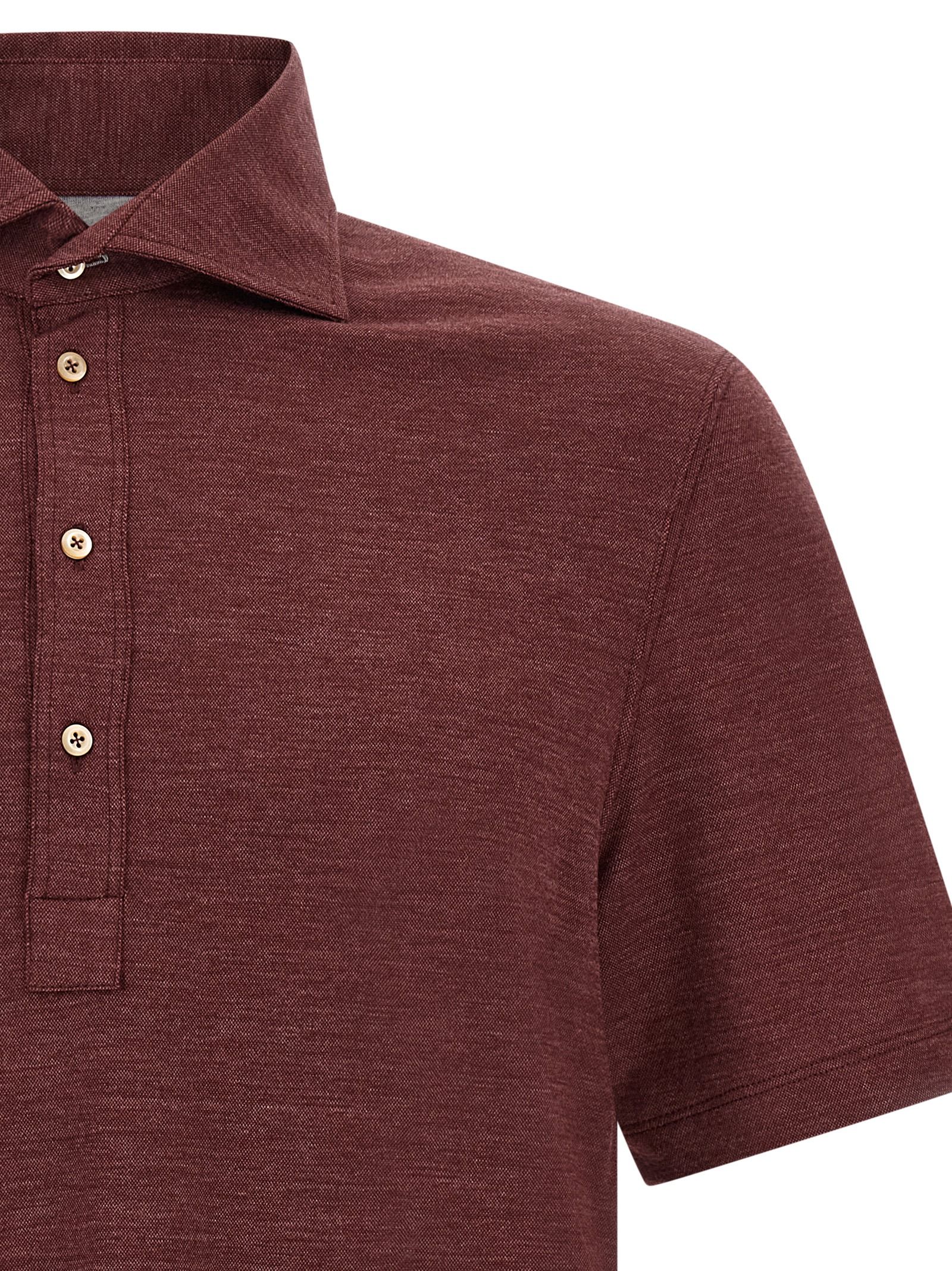 Virgin Wool Polo Men's Shirt - Brunello Cucinelli - Modalova