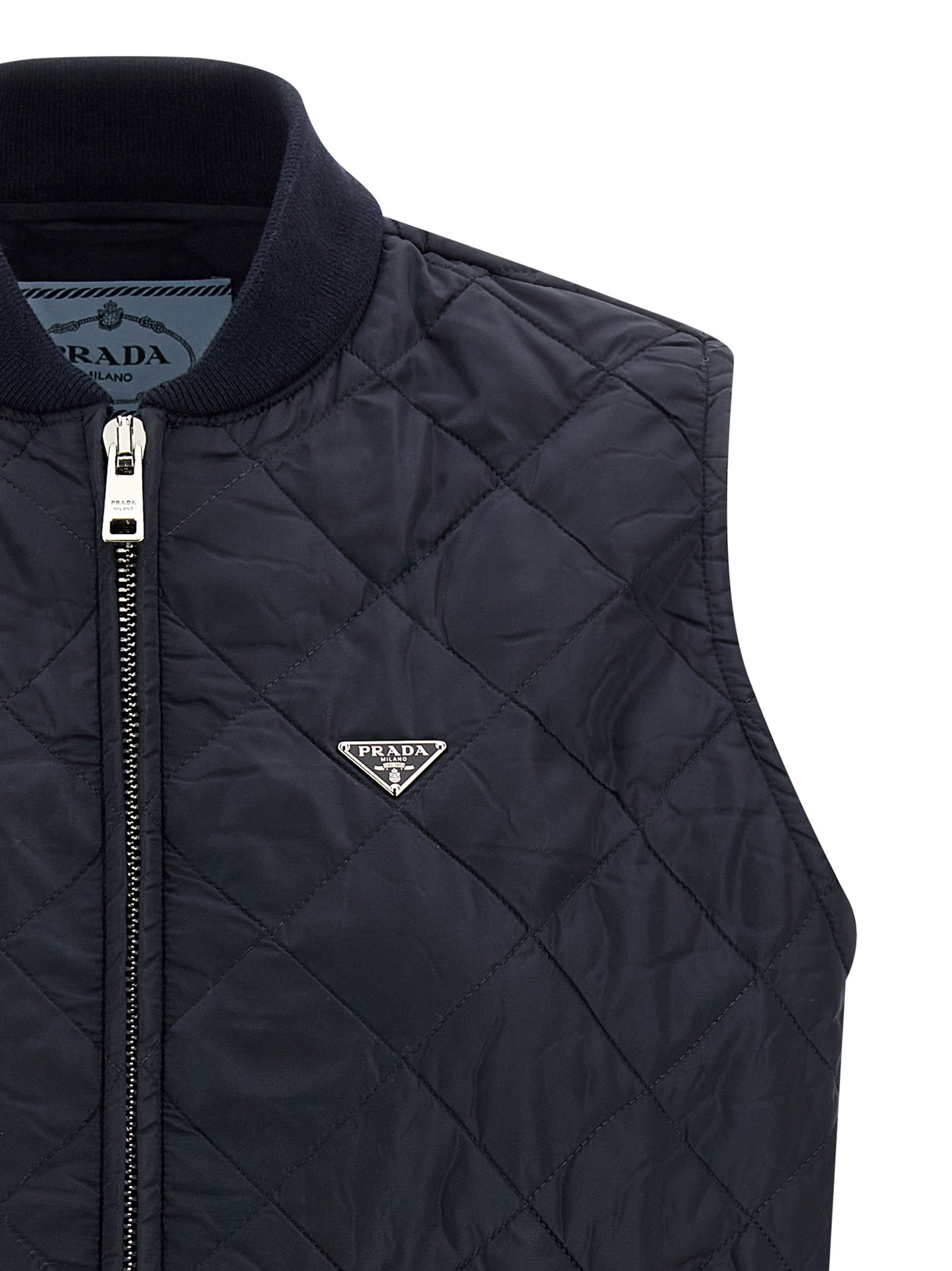 Recycled Polyamide Sleeveless Women's Jacket - Prada - Modalova