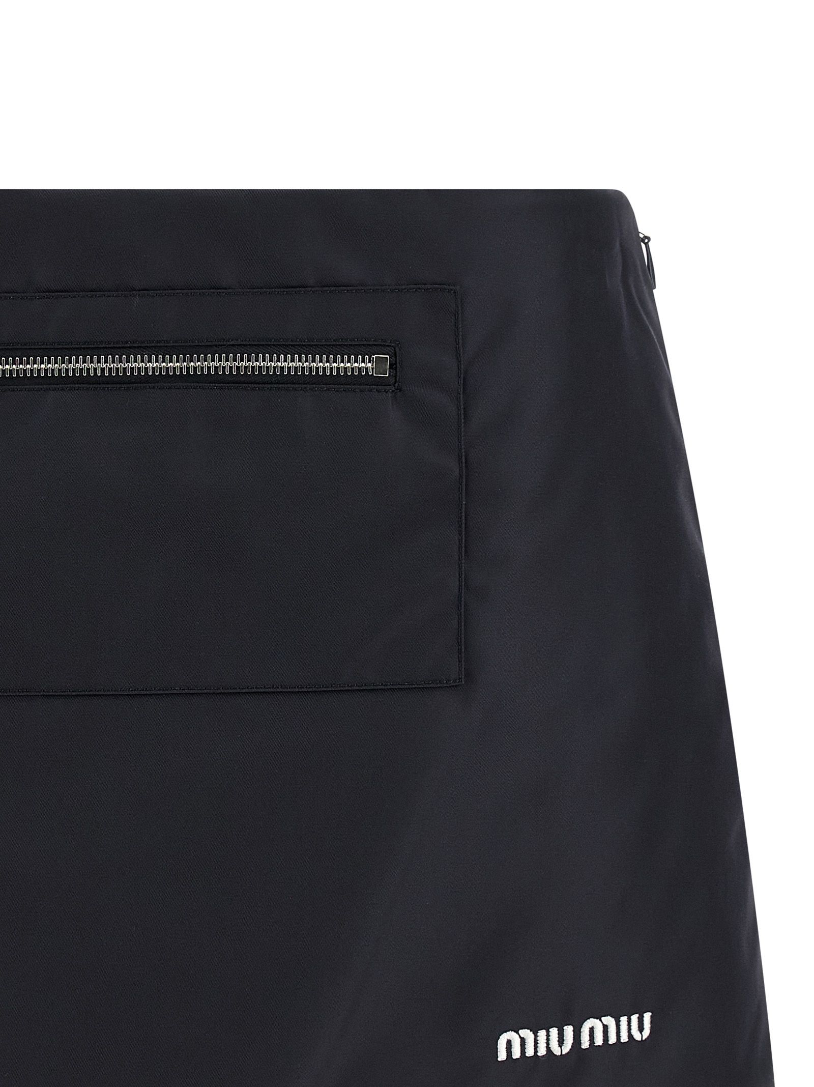 Recycled Polyamide Long Women's Skirt - Miu Miu - Modalova