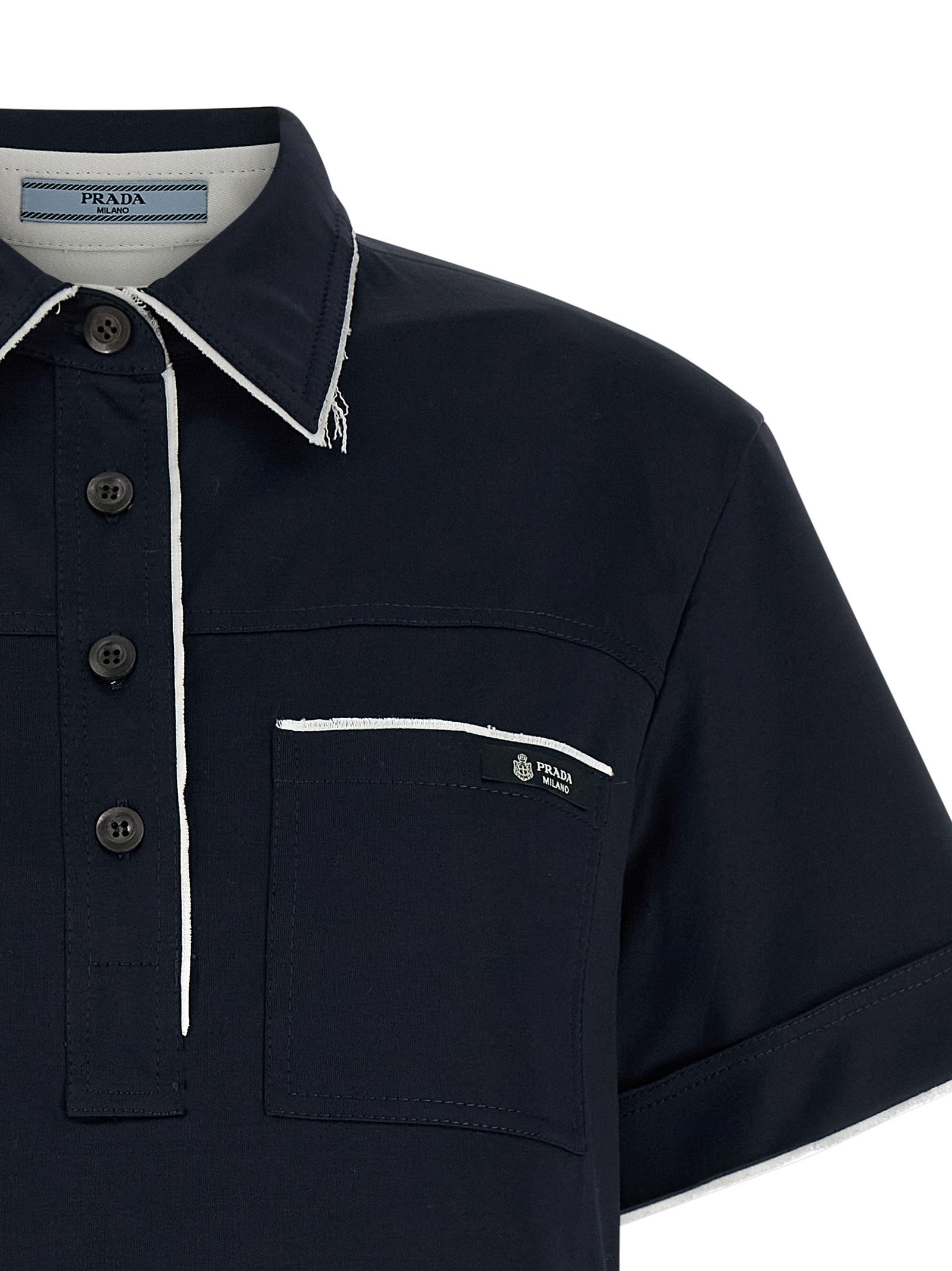Cotton Polo Women's Shirt - Prada - Modalova