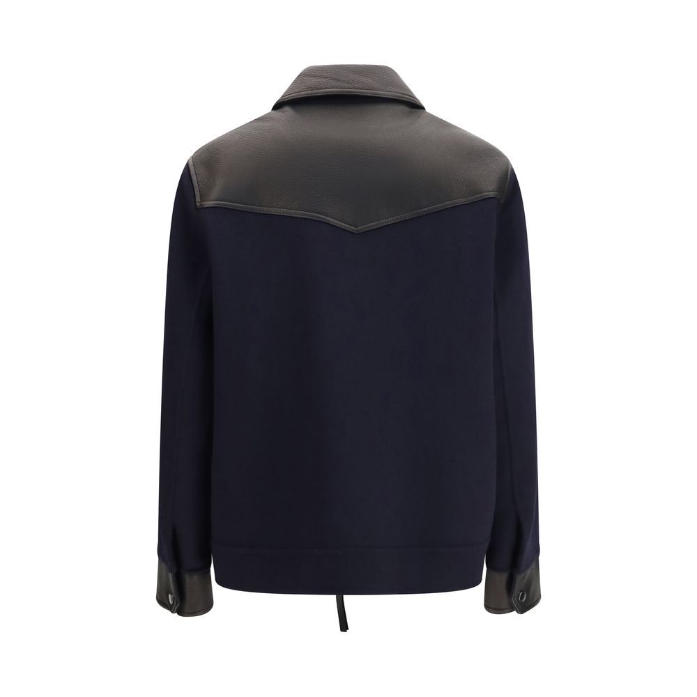 Wool Oves Aries Leather Women's Jacket - P.A.R.O.S.H. - Modalova