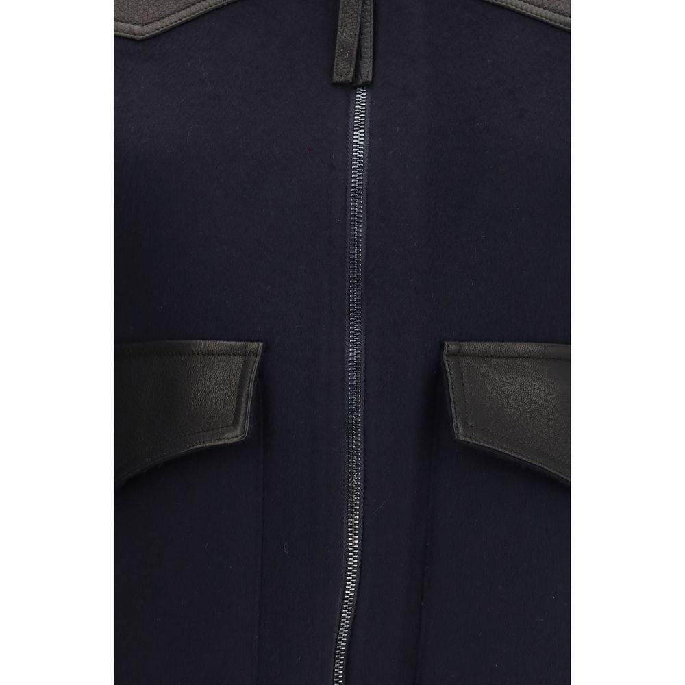 Wool Oves Aries Leather Women's Jacket - P.A.R.O.S.H. - Modalova