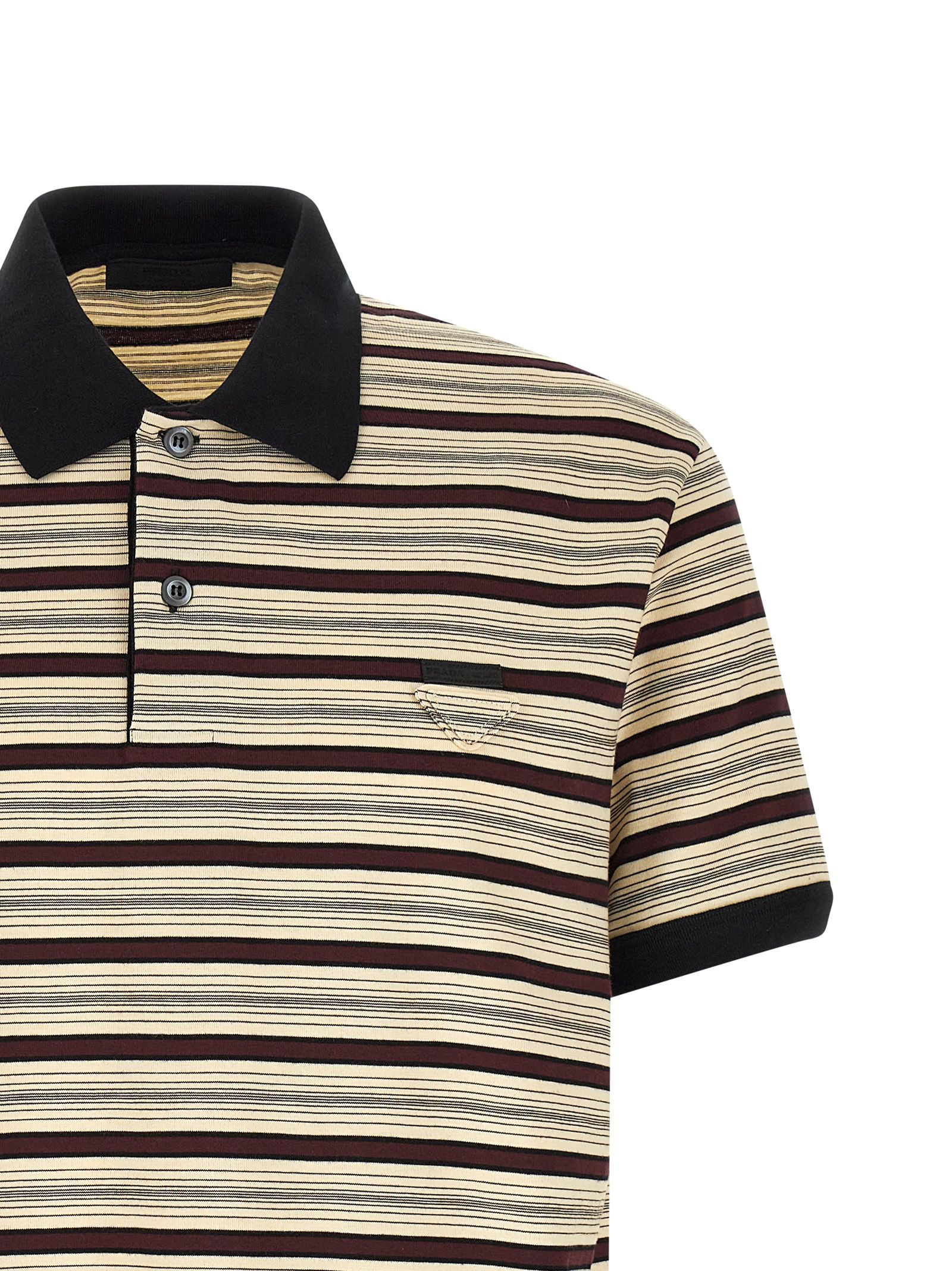Cotton Polo Men's Shirt - Prada - Modalova