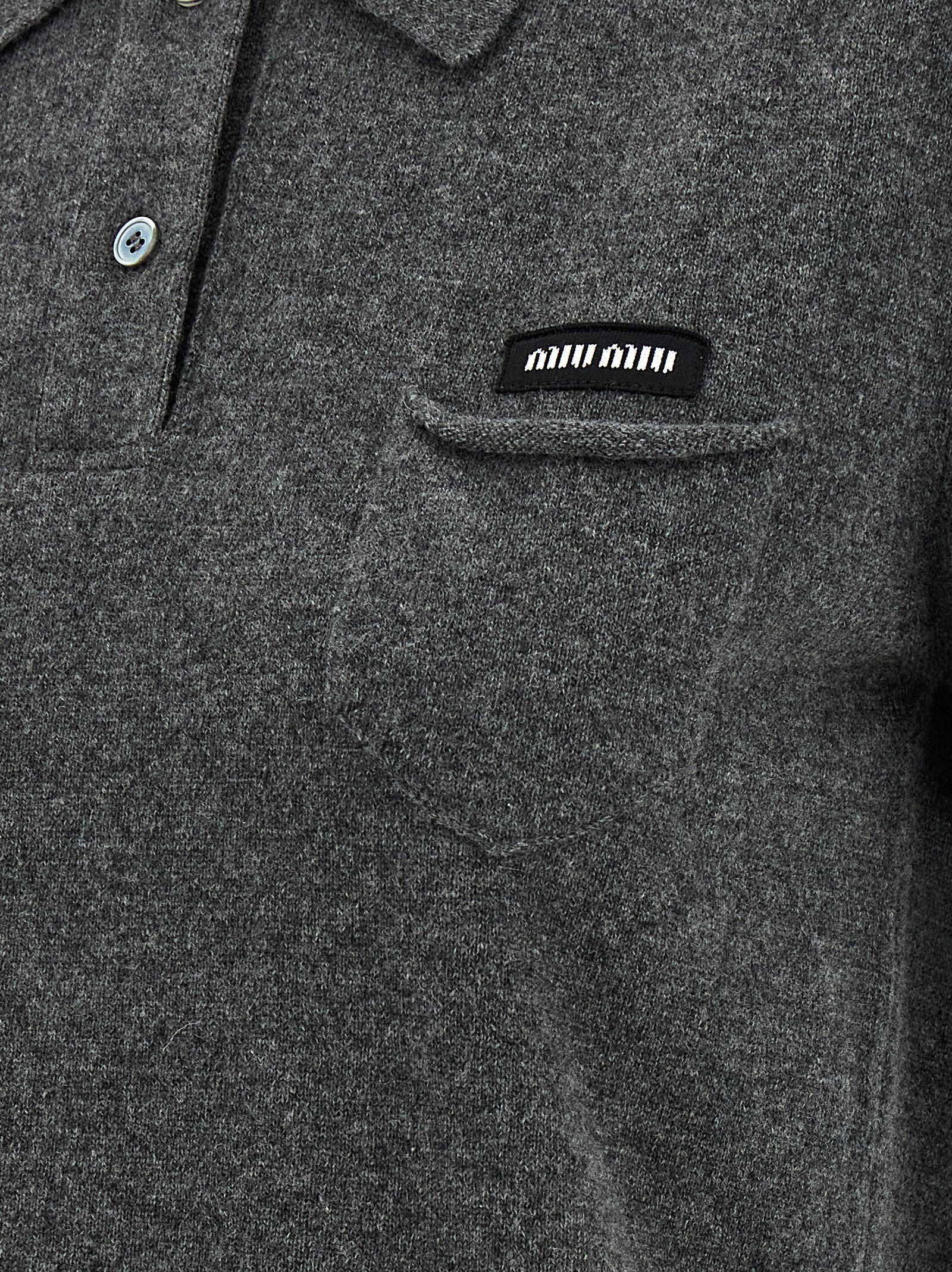 Cashmere Polo Women's Shirt - Miu Miu - Modalova