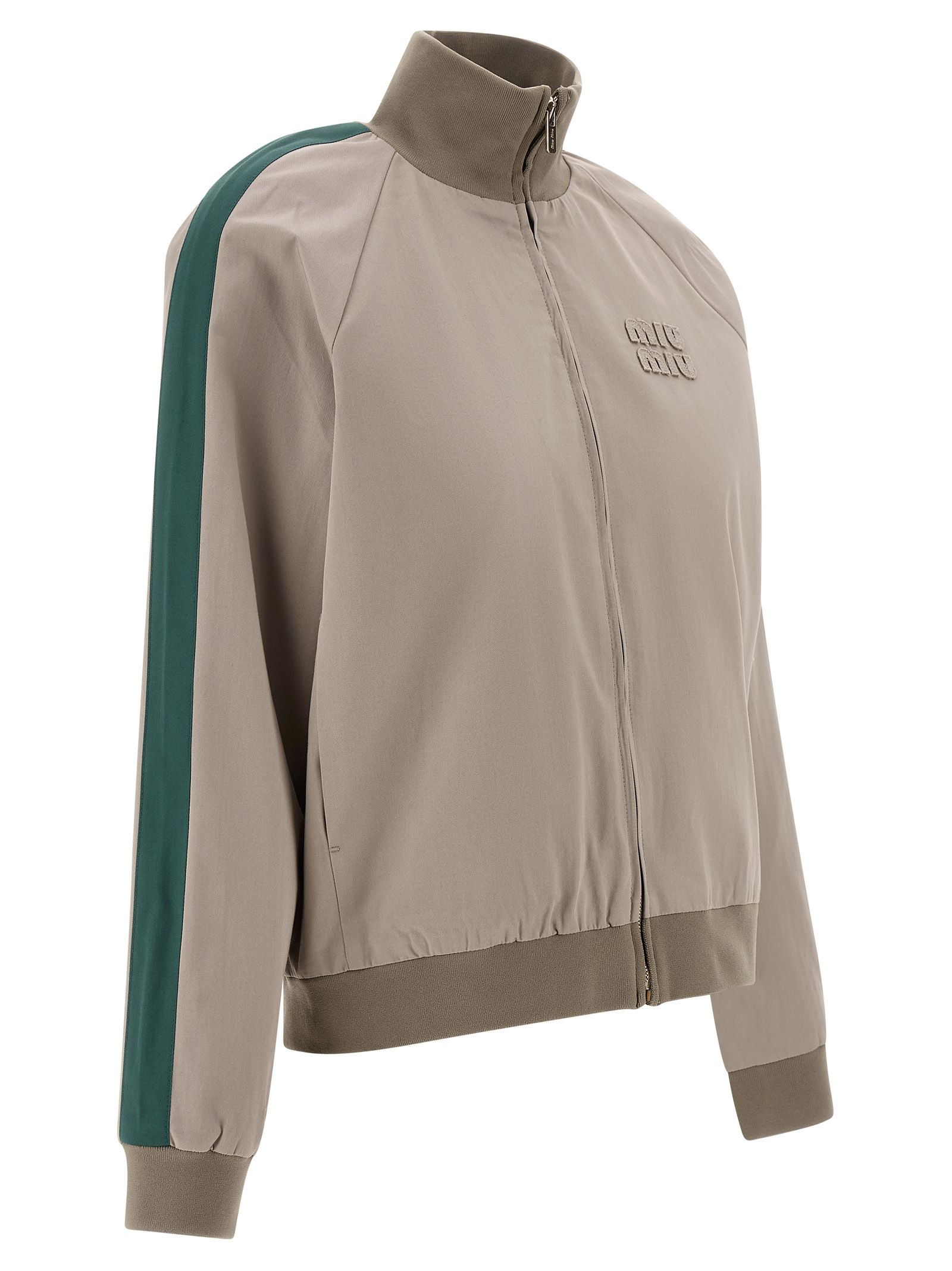 Miu Miu Gray Cotton Women's Bomber - Miu Miu - Modalova