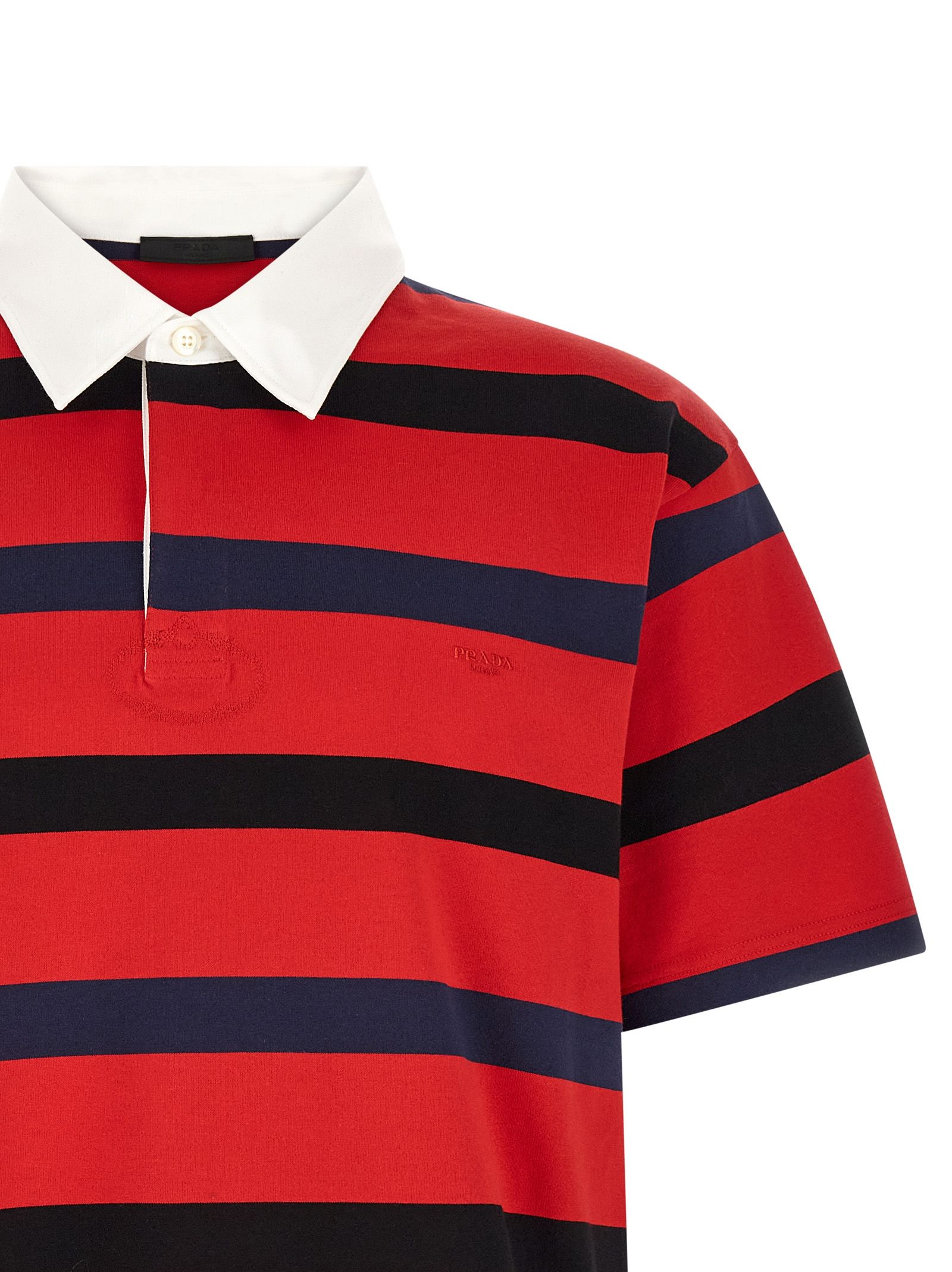 Prada Red Cotton Polo Men's Shirt - Prada - Modalova