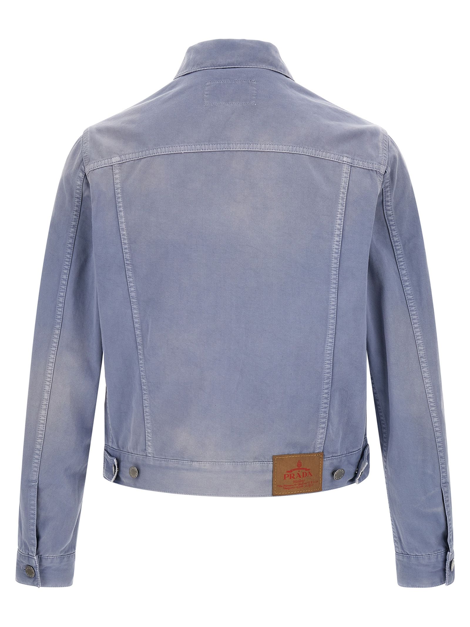 Cotton Denim Men's Jacket - Prada - Modalova