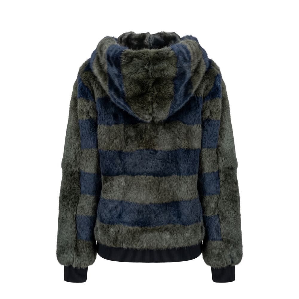 Green Rabbit Fur Women Women's Jacket - Mr&Mrs Italy - Modalova