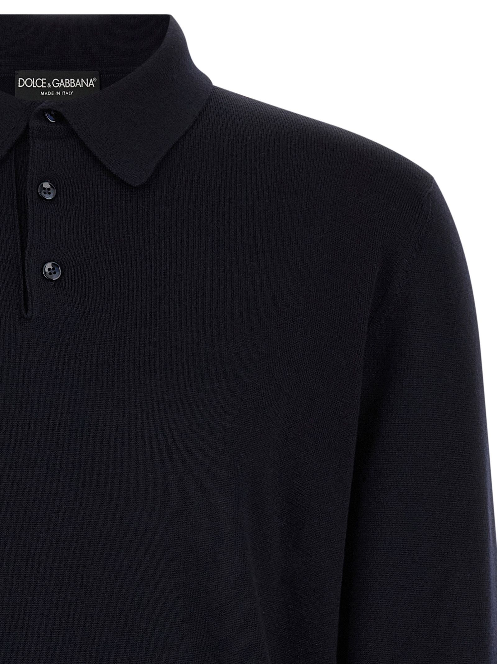 Virgin Wool Polo Men's Shirt - Dolce & Gabbana - Modalova