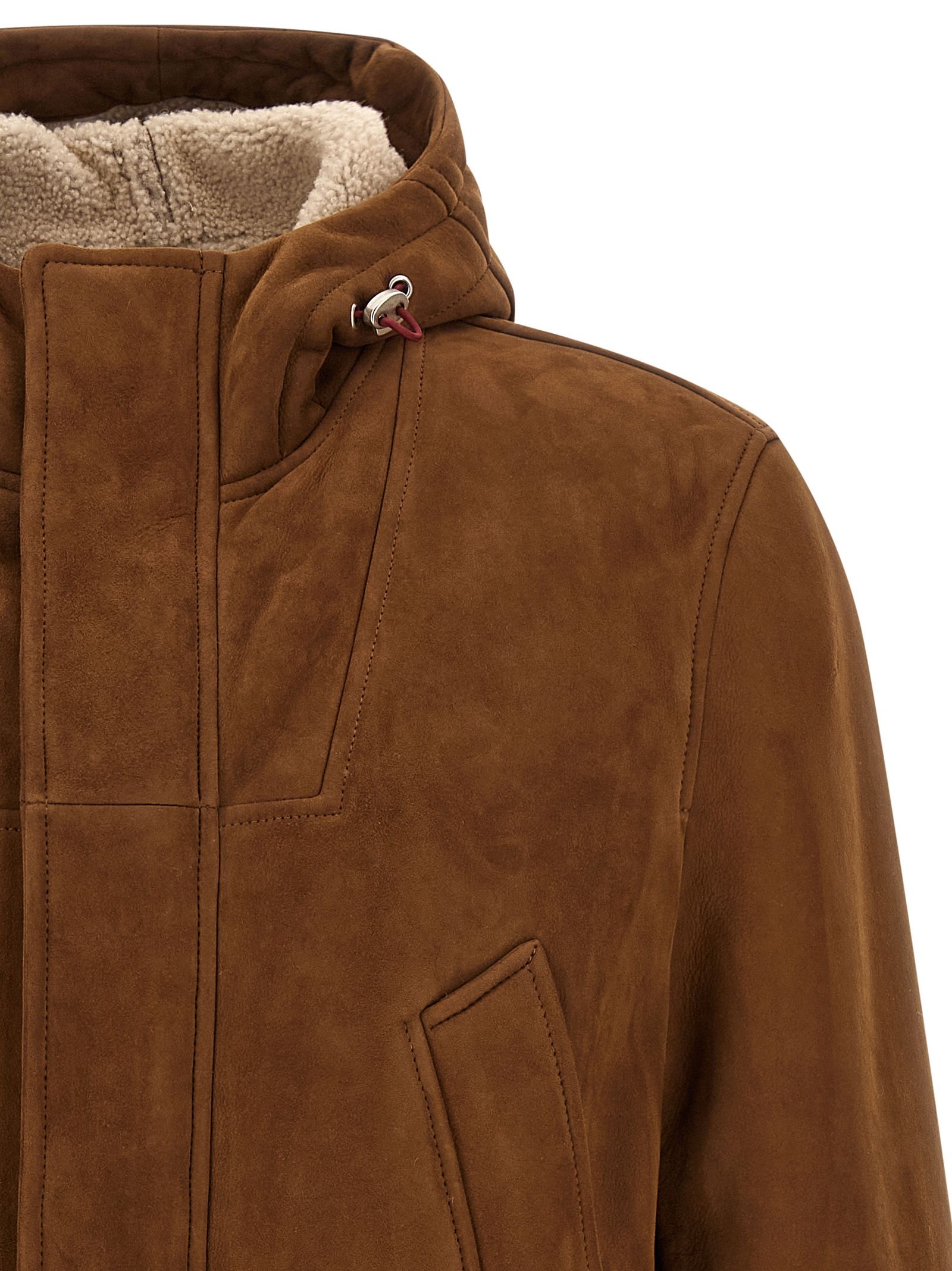 Lamb Leather Leather Men's Jacket - Brunello Cucinelli - Modalova
