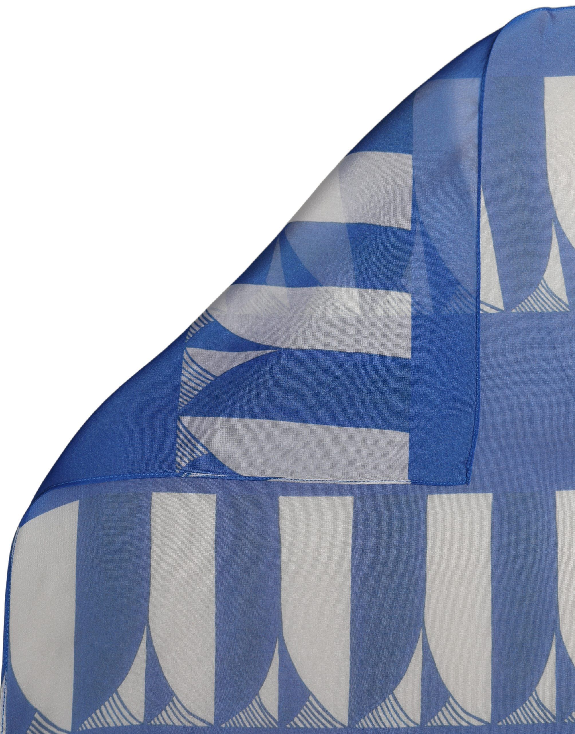 Blue White Patterned Square Foulard Women's Scarf - Dolce & Gabbana - Modalova