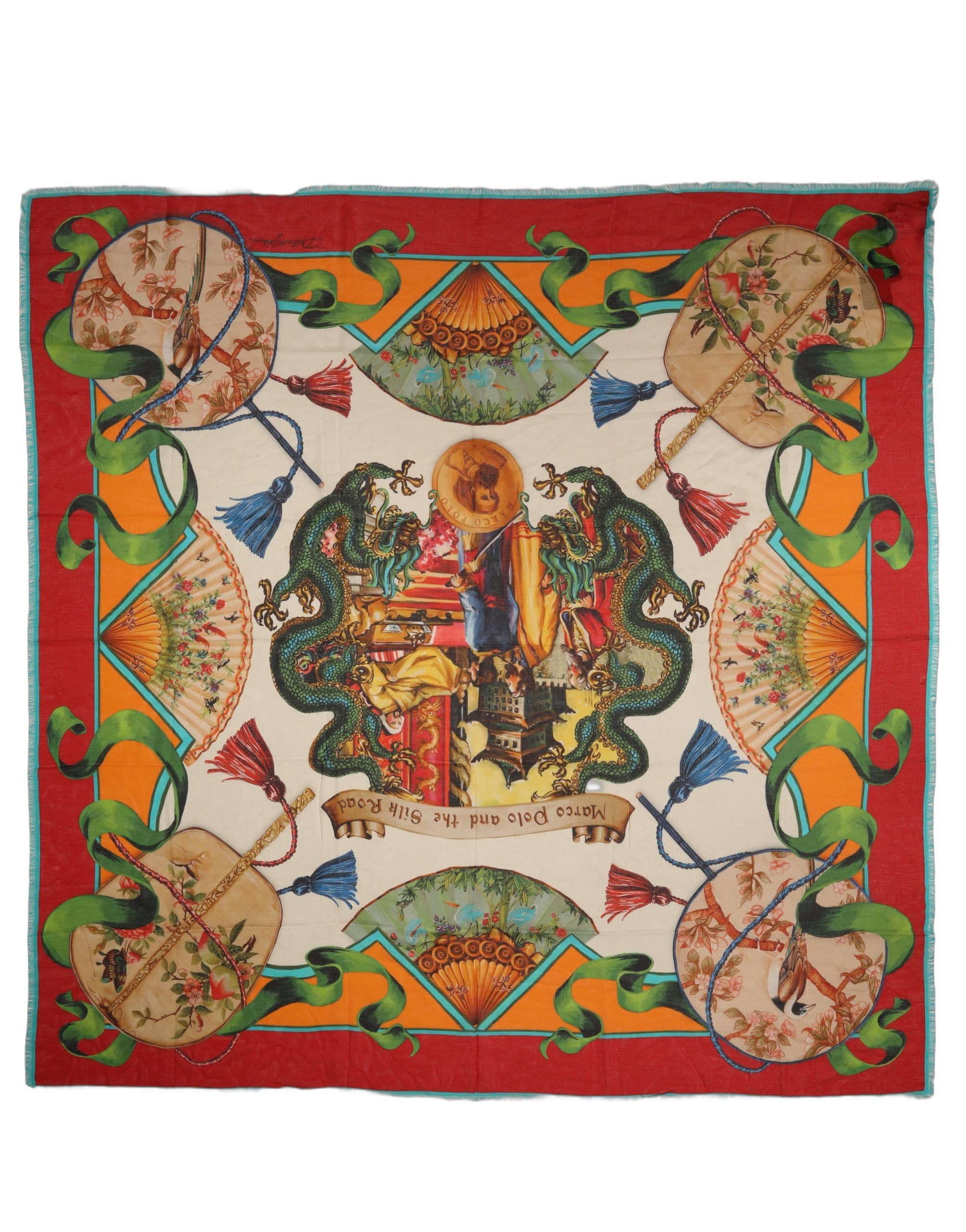 Marco Polo Motifs Shawl Women's Scarf - Dolce & Gabbana - Modalova