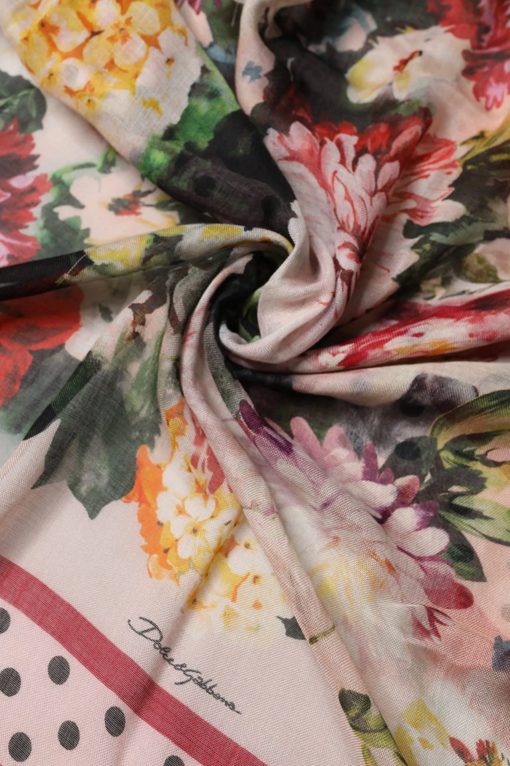 Floral Cashmere Stole Women's Scarf (Pre-Owned) - Dolce & Gabbana - Modalova