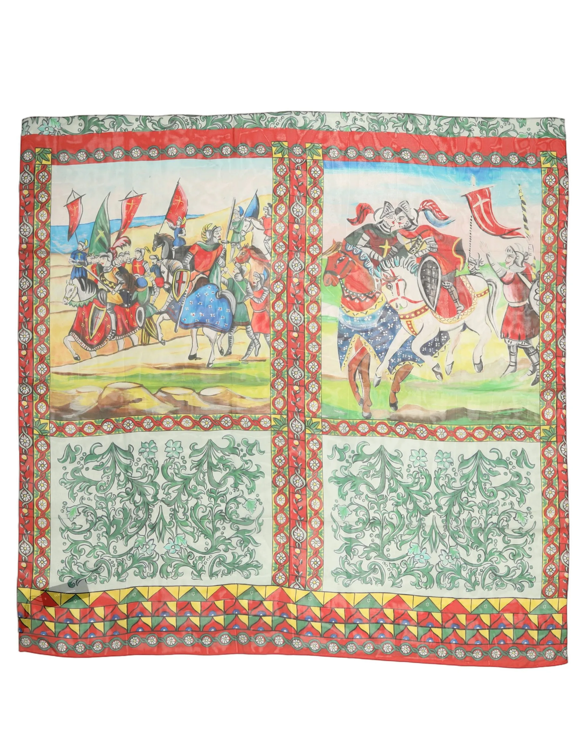 Silk Printed Foulard Women's Scarf - Dolce & Gabbana - Modalova