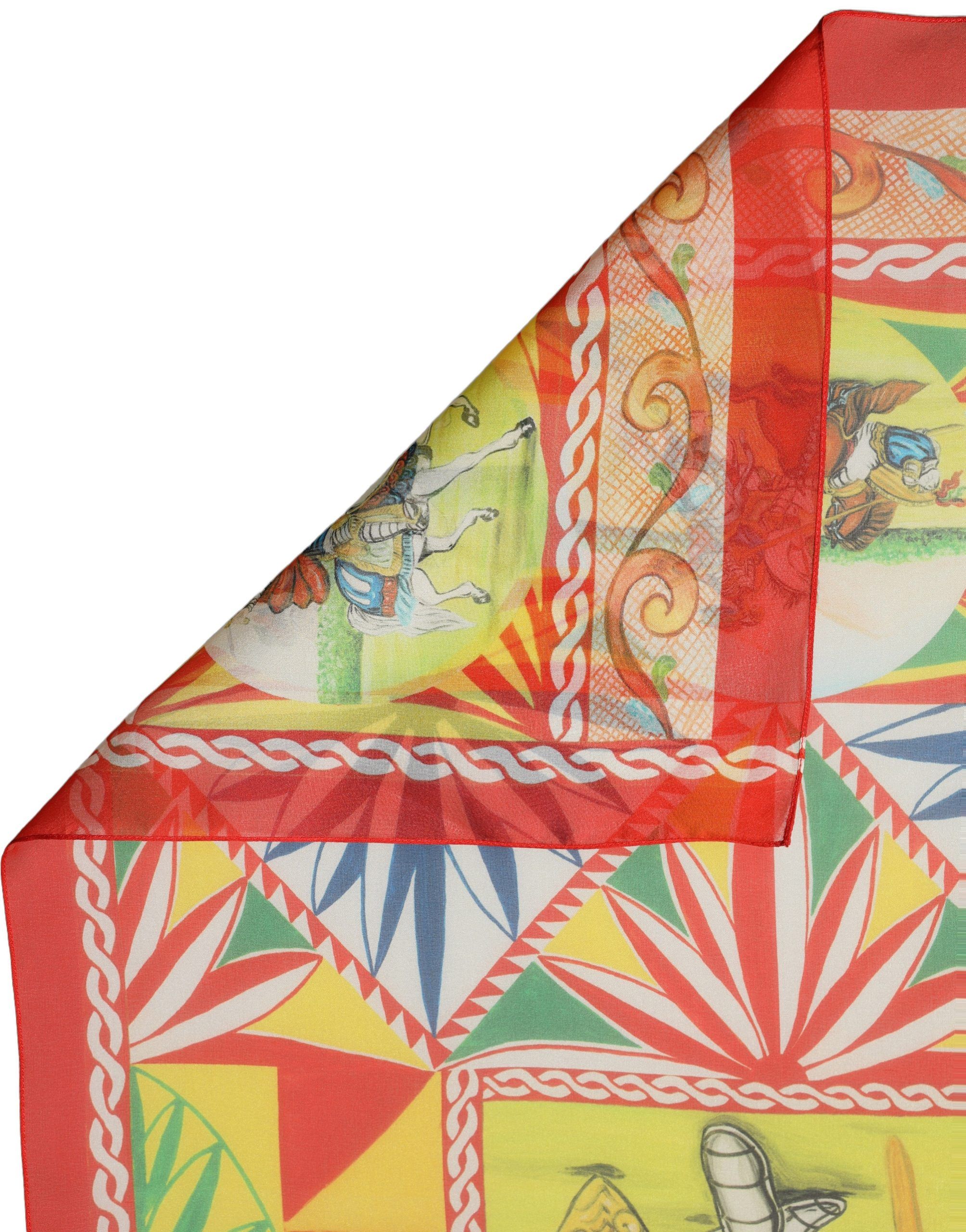 Silk Carretto Print Foulard Women's Scarf - Dolce & Gabbana - Modalova