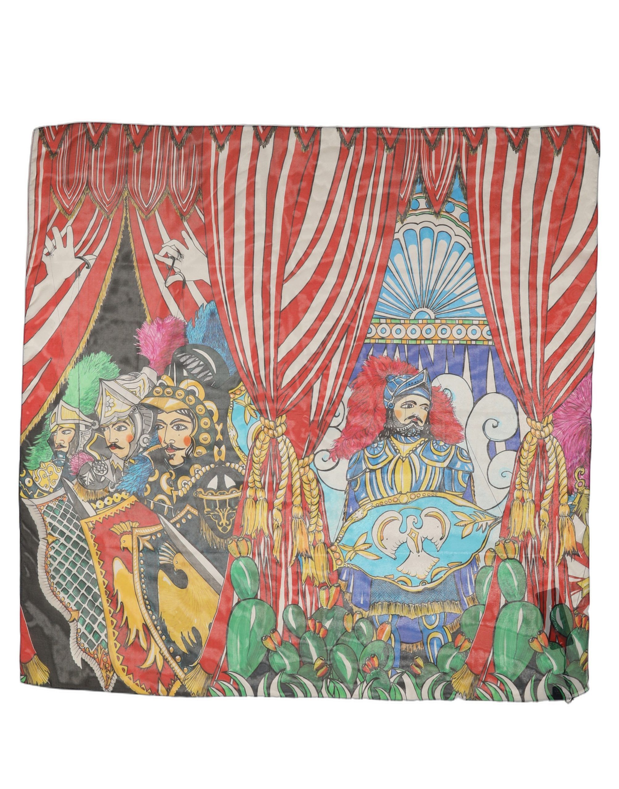 Silk Printed Square Foulard Women's Scarf - Dolce & Gabbana - Modalova