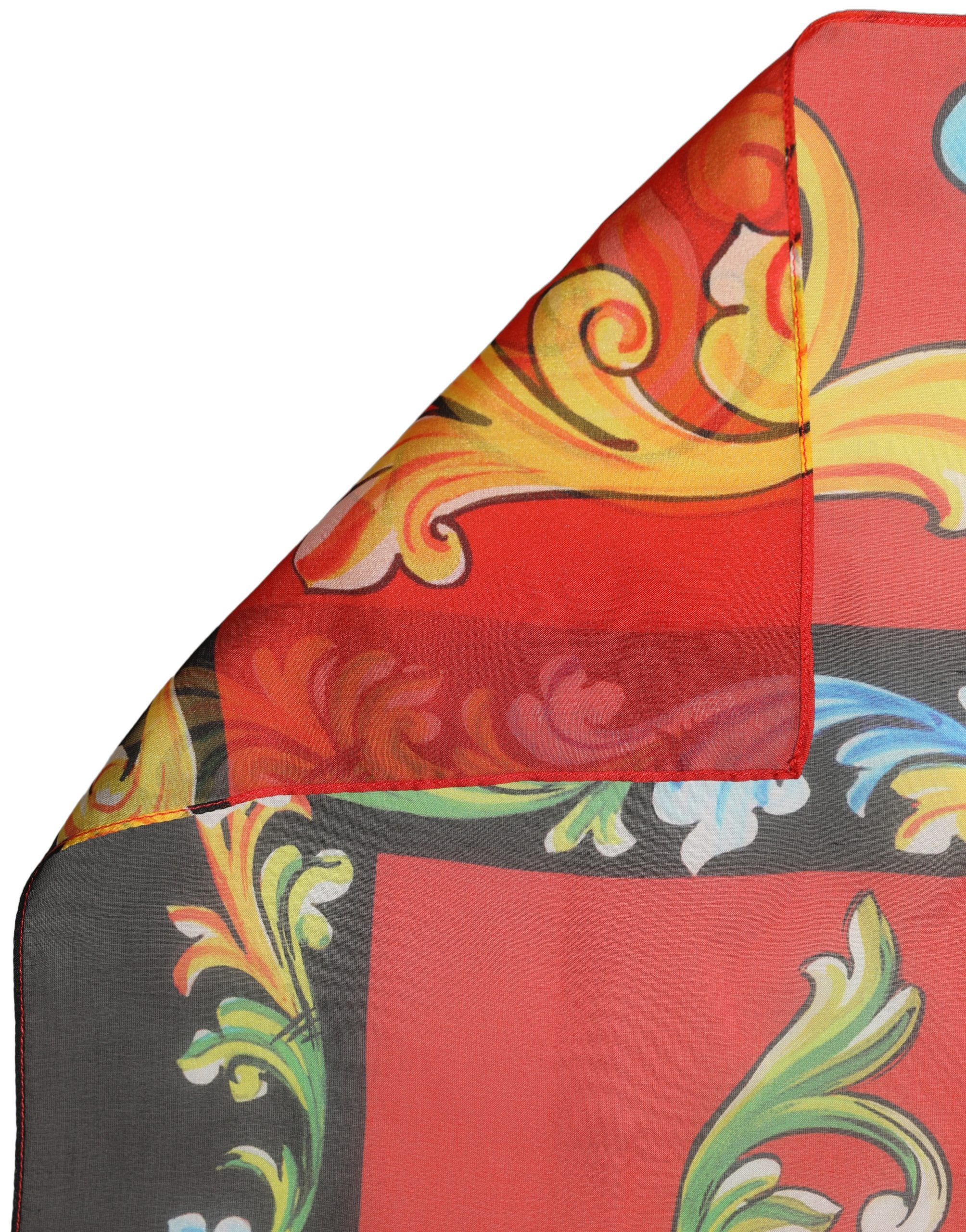 Silk Printed Square Foulard Women's Scarf - Dolce & Gabbana - Modalova