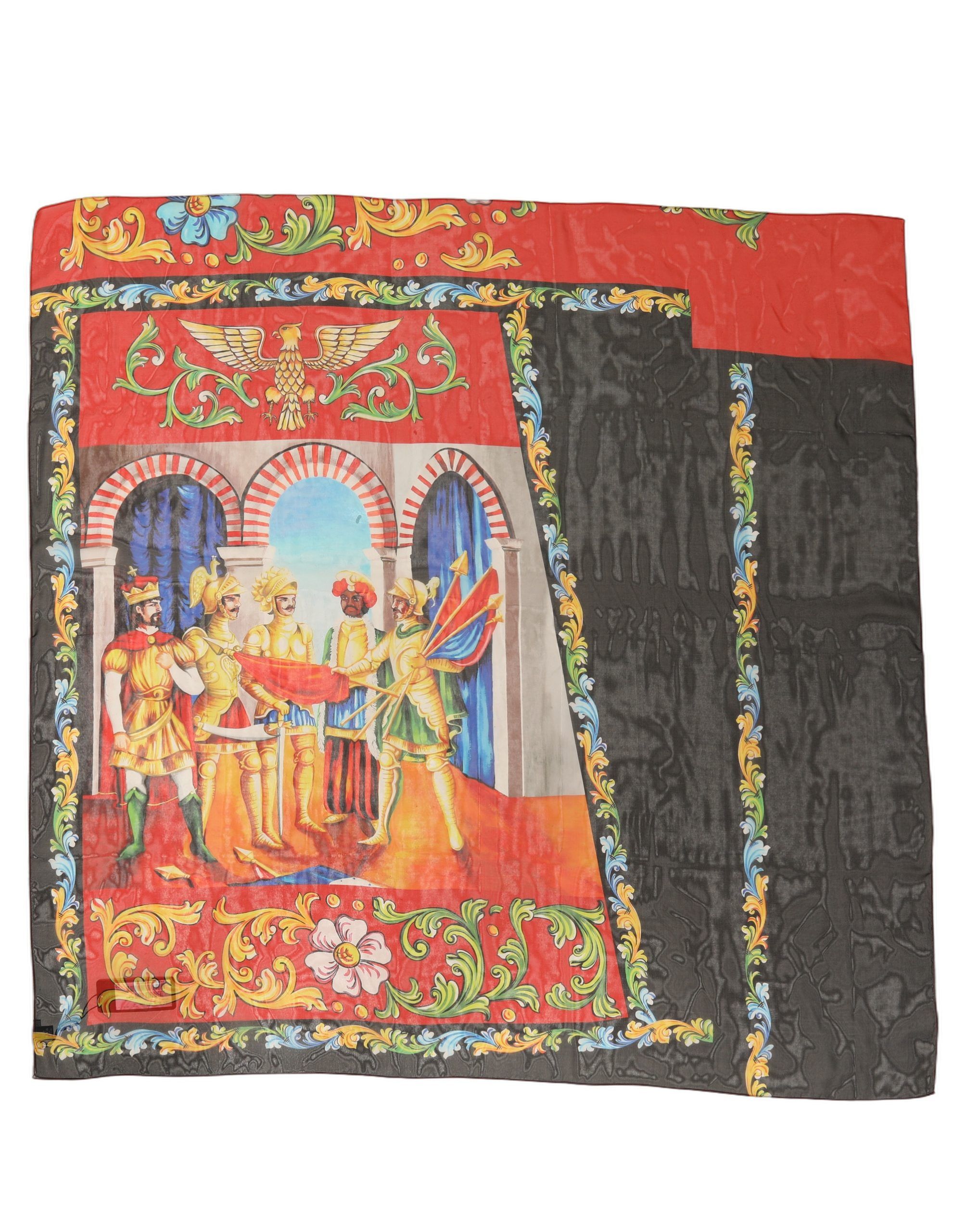 Silk Printed Square Foulard Women's Scarf - Dolce & Gabbana - Modalova