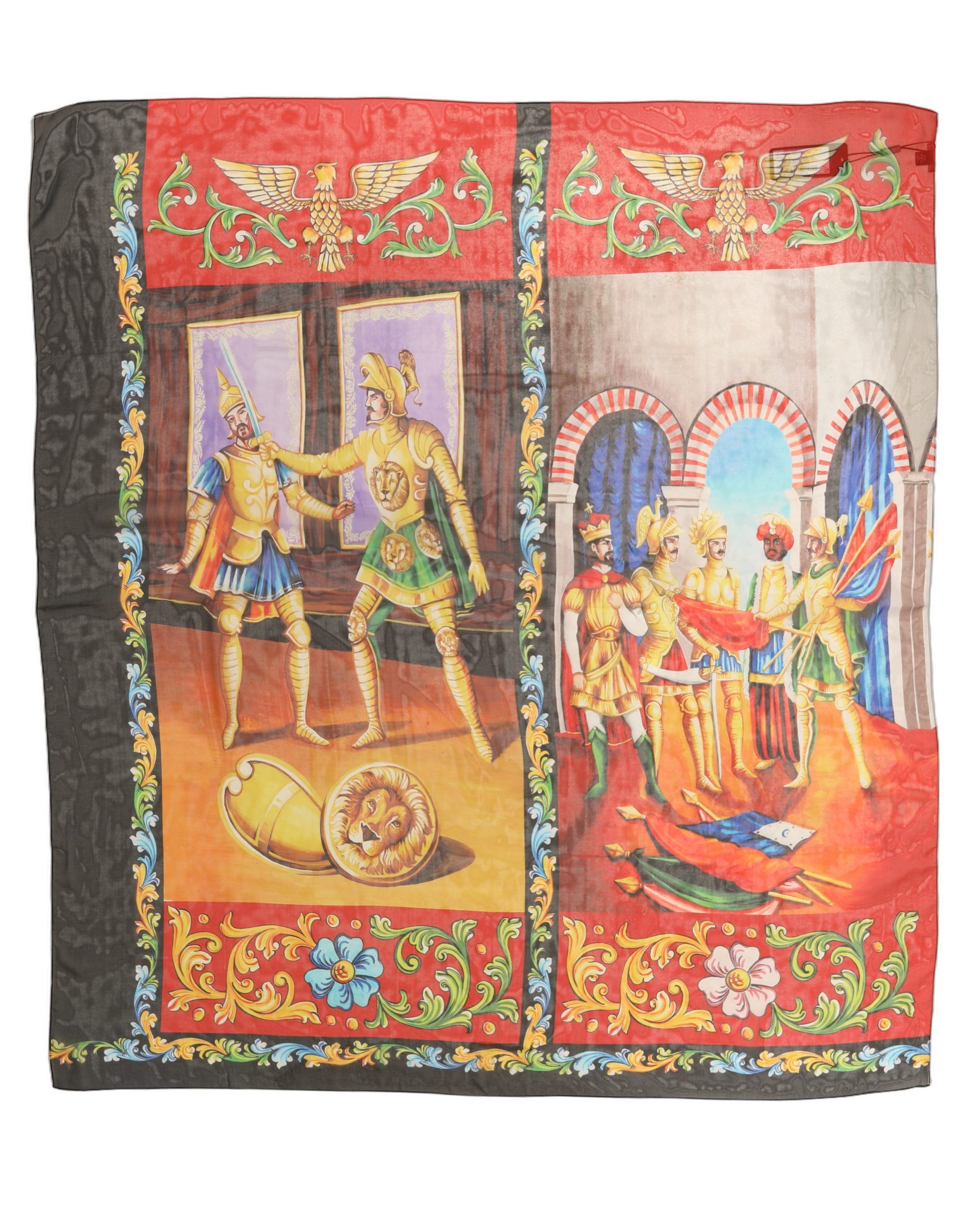 Silk Printed Square Foulard Women's Scarf - Dolce & Gabbana - Modalova