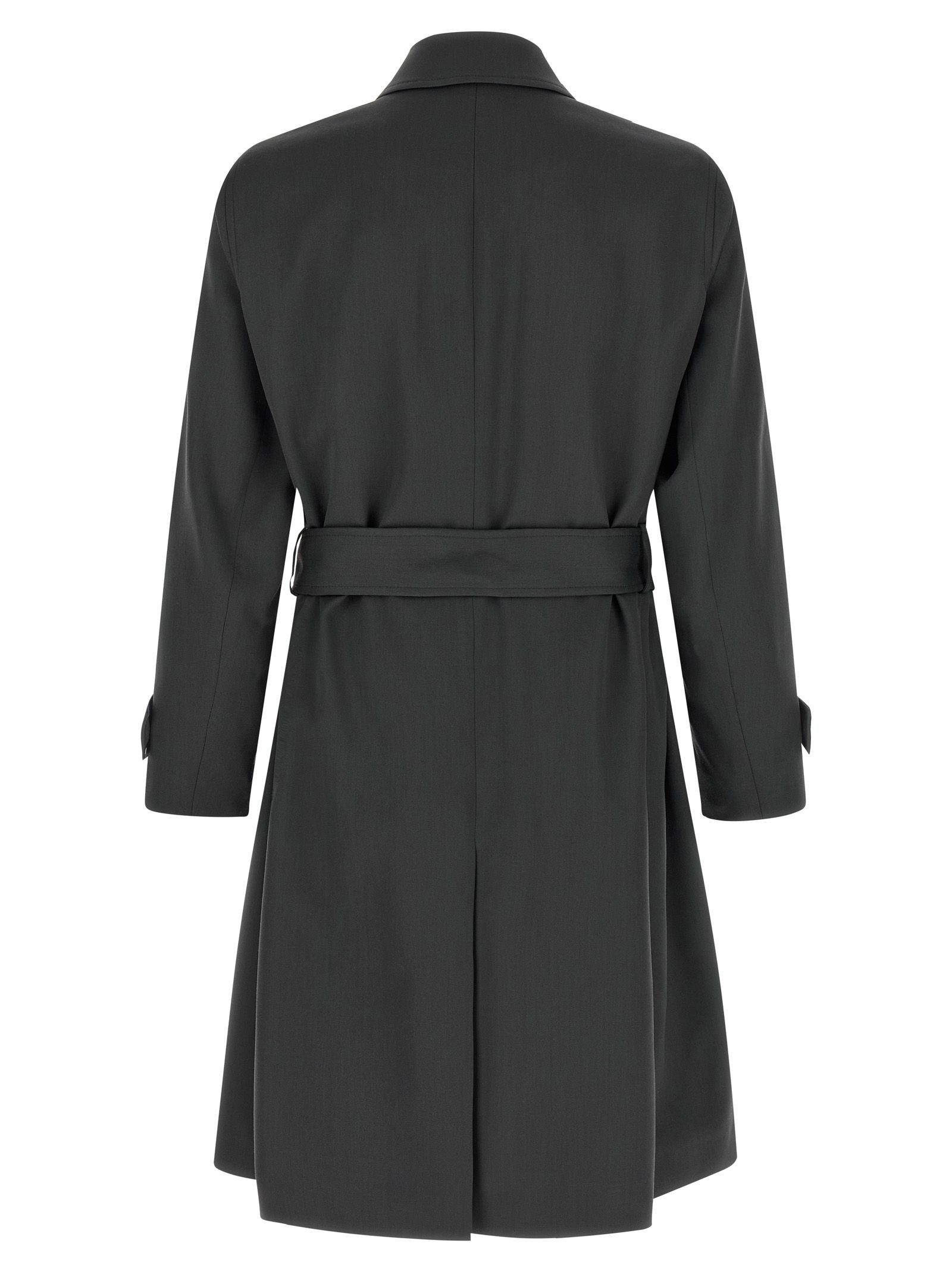 Lardini Gray Virgin Wool Men's Coat - Lardini - Modalova