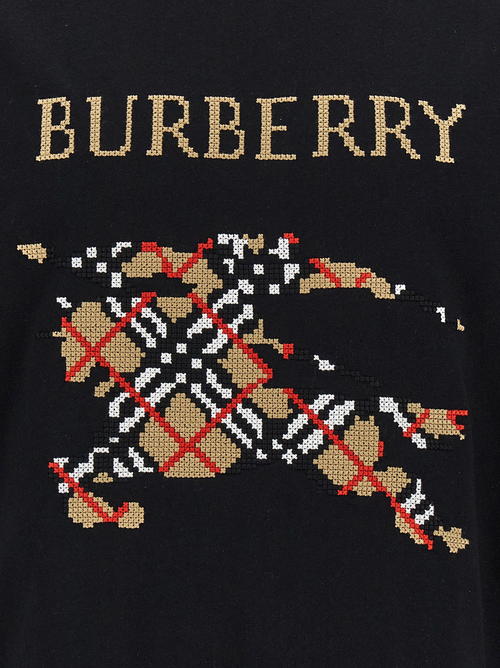 Burberry Black Cotton Men's T-Shirt - Burberry - Modalova