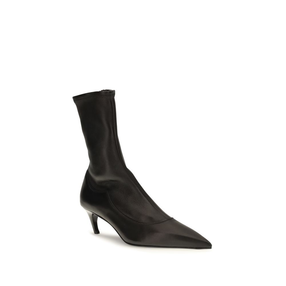 Calf Leather Bos Taurus Ankle Women's Boots - Khaite - Modalova