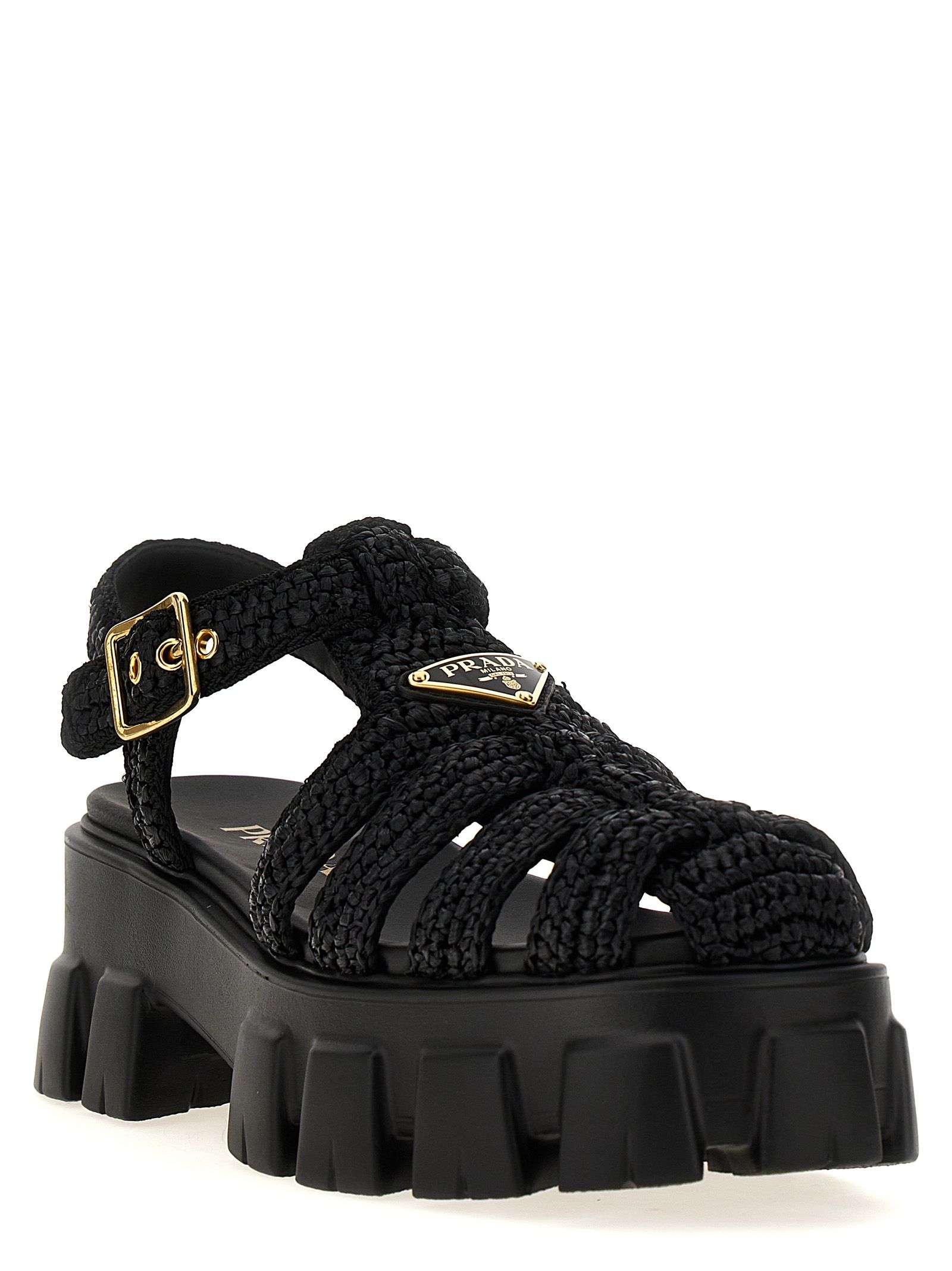 Viscose Platform Women's Sandals - Prada - Modalova