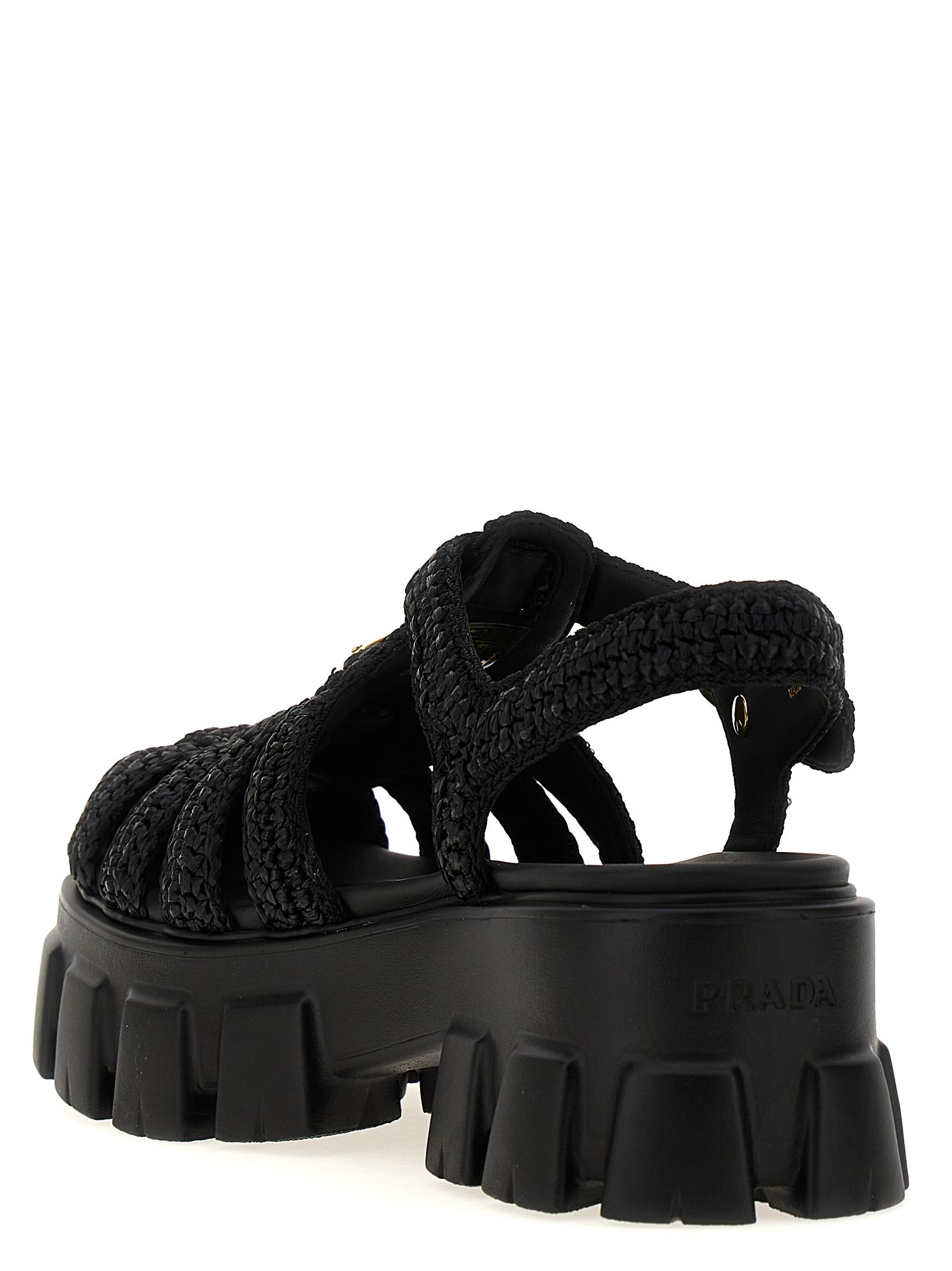 Viscose Platform Women's Sandals - Prada - Modalova