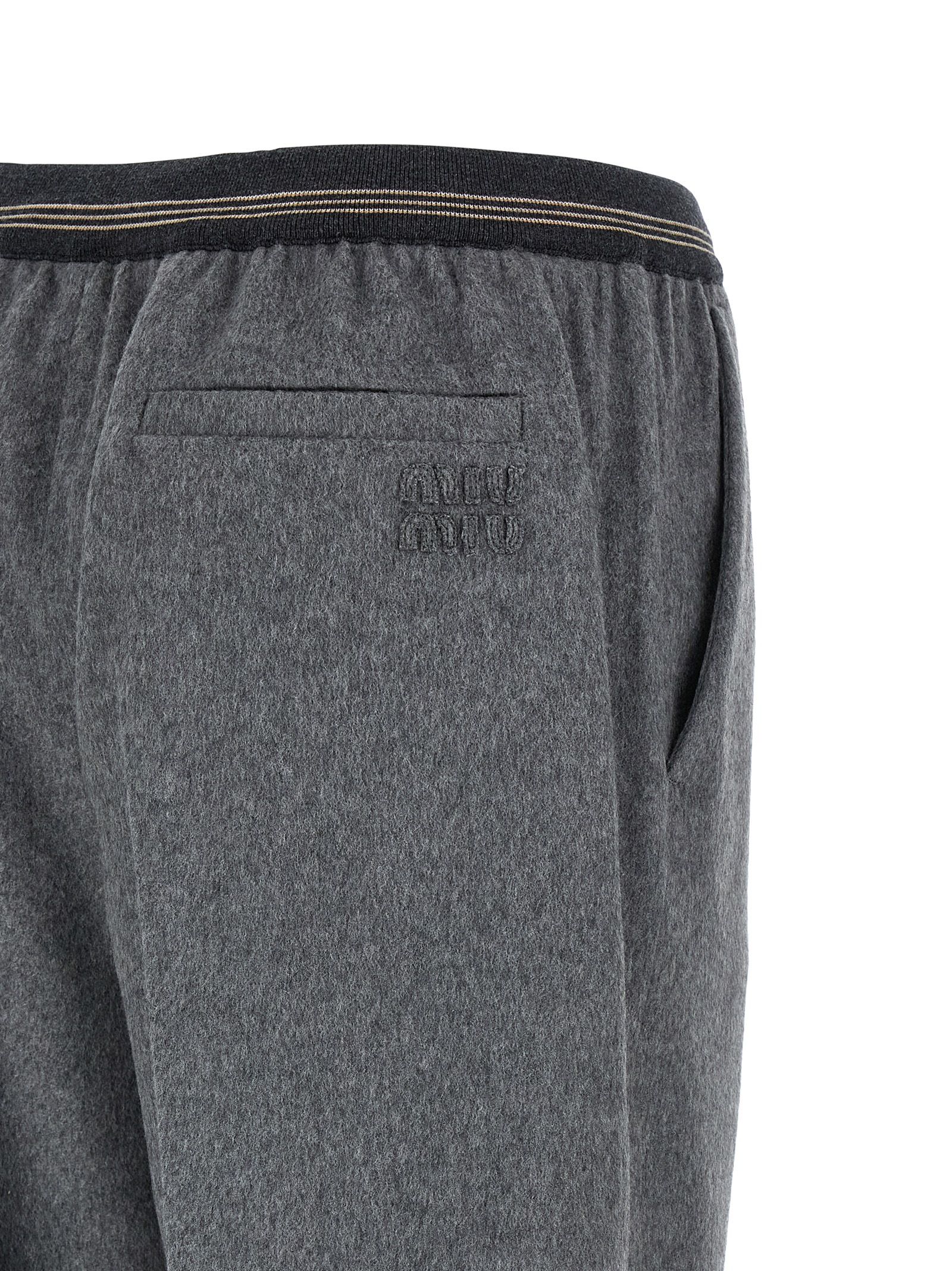 Virgin Wool Casual Women's Pants - Miu Miu - Modalova