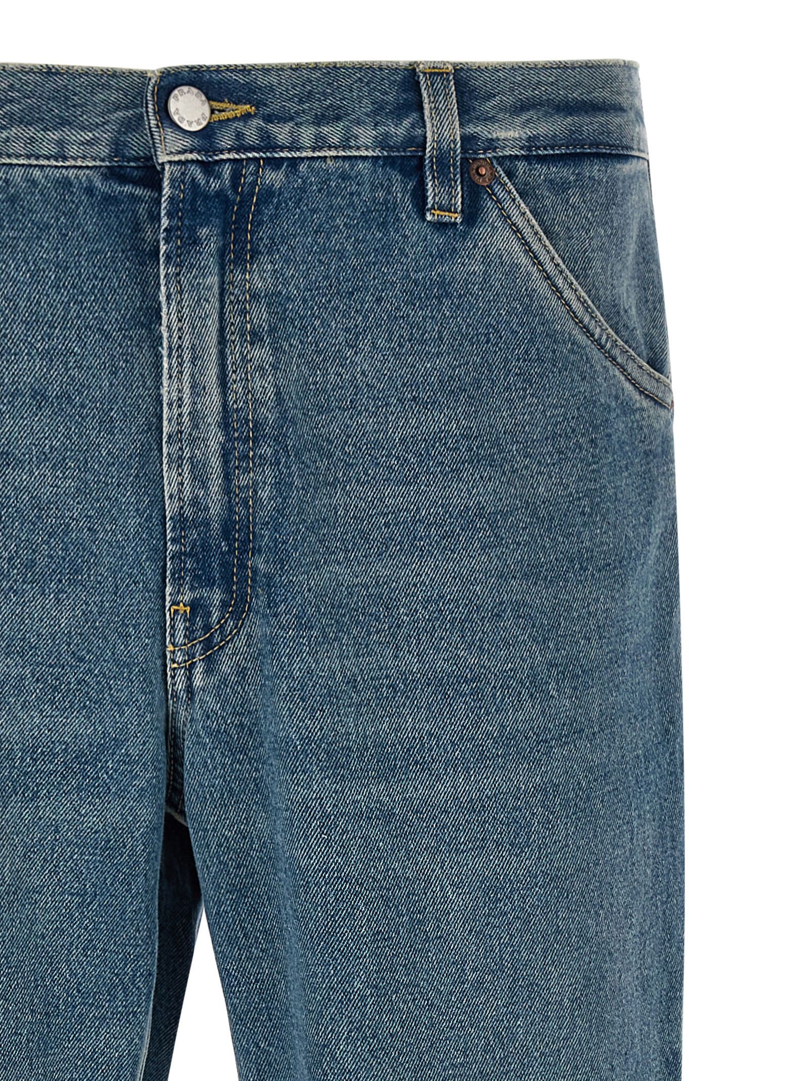 Cotton Straight-Leg Men's Jeans - Prada - Modalova