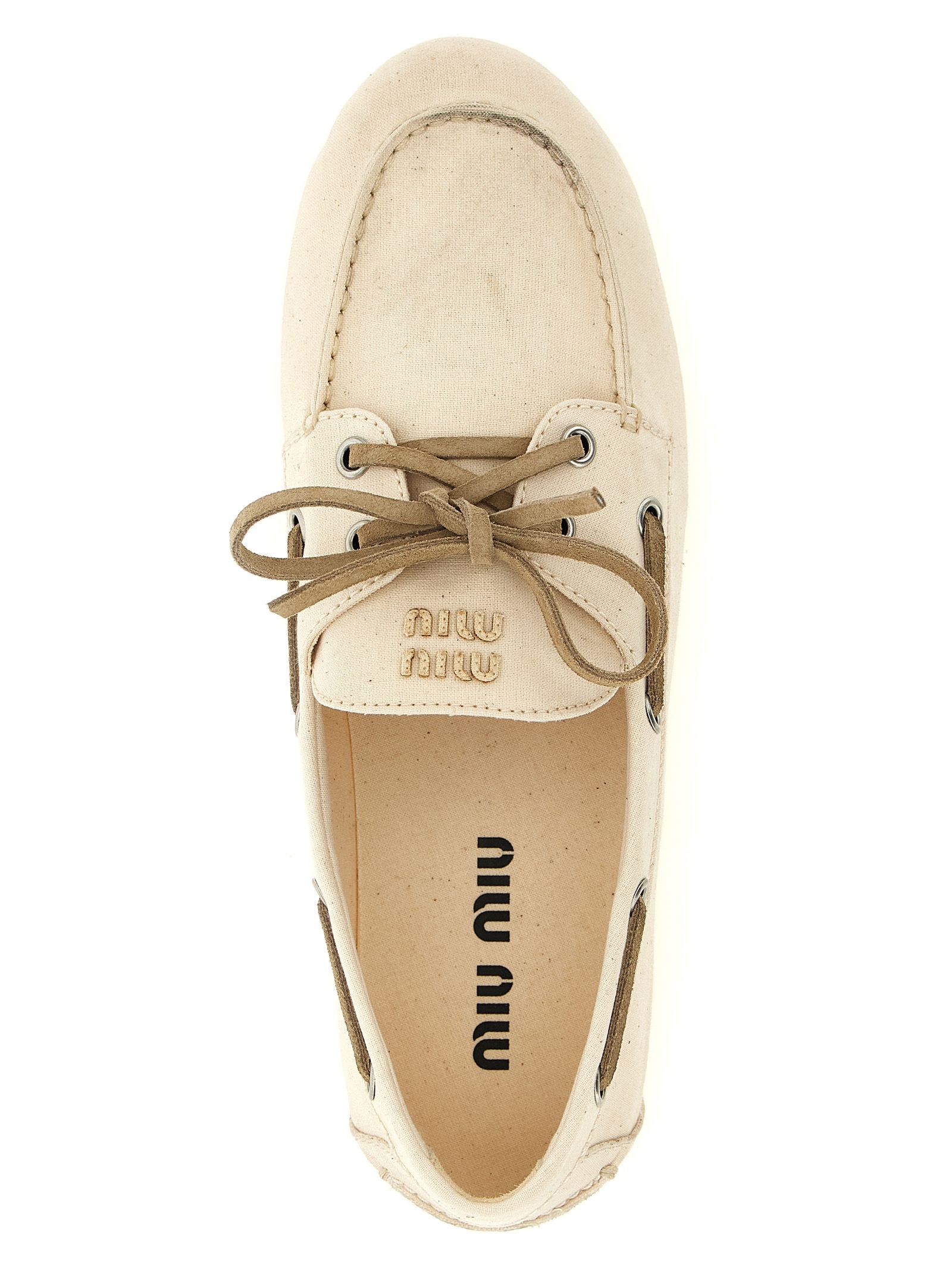 Cotton Slip-On Women's Loafers - Miu Miu - Modalova