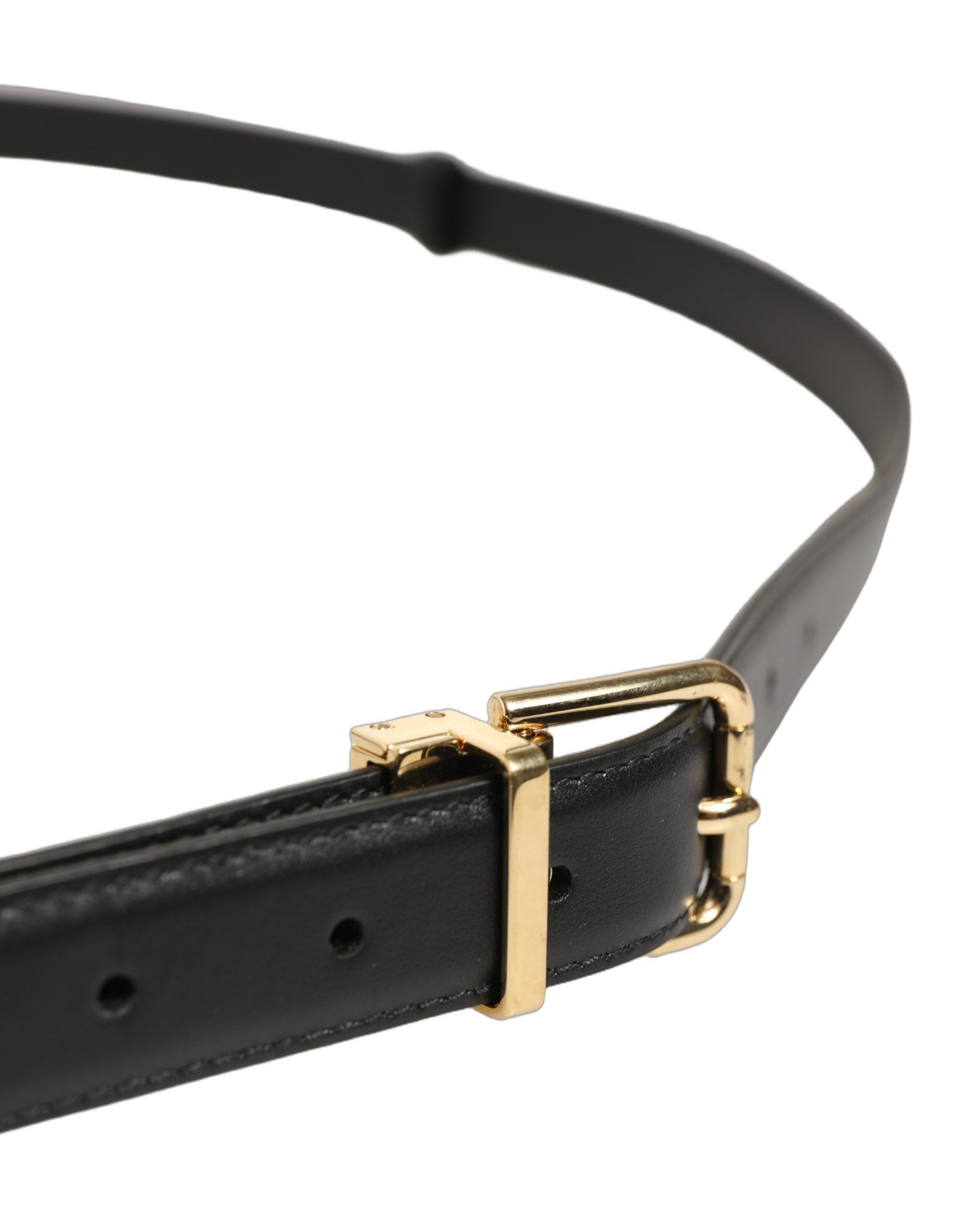 Leather Double Wrap Metal Buckle Women's Belt - Dolce & Gabbana - Modalova