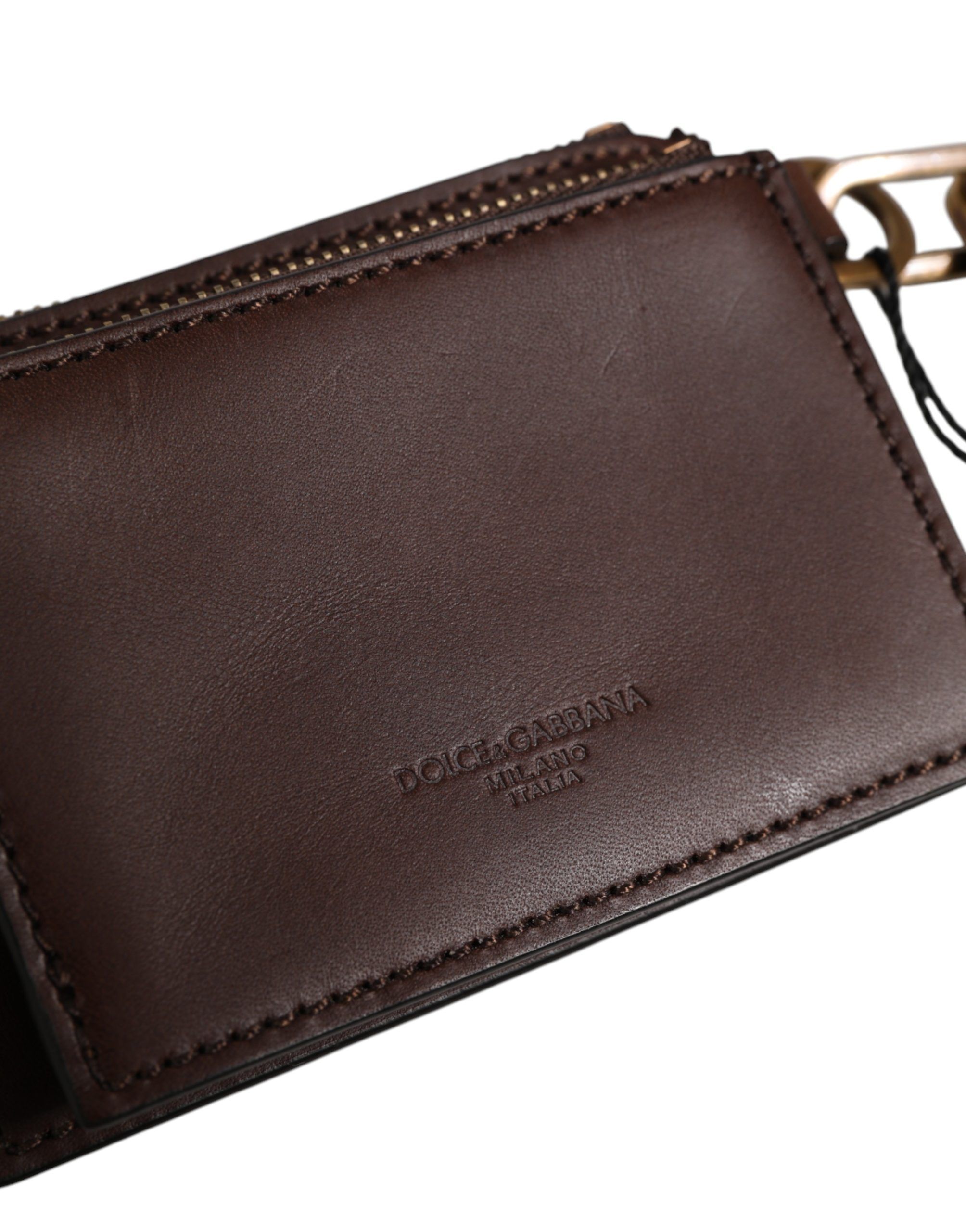 Leather Logo Embossed Key Chain Coin Purse Women's Wallet - Dolce & Gabbana - Modalova