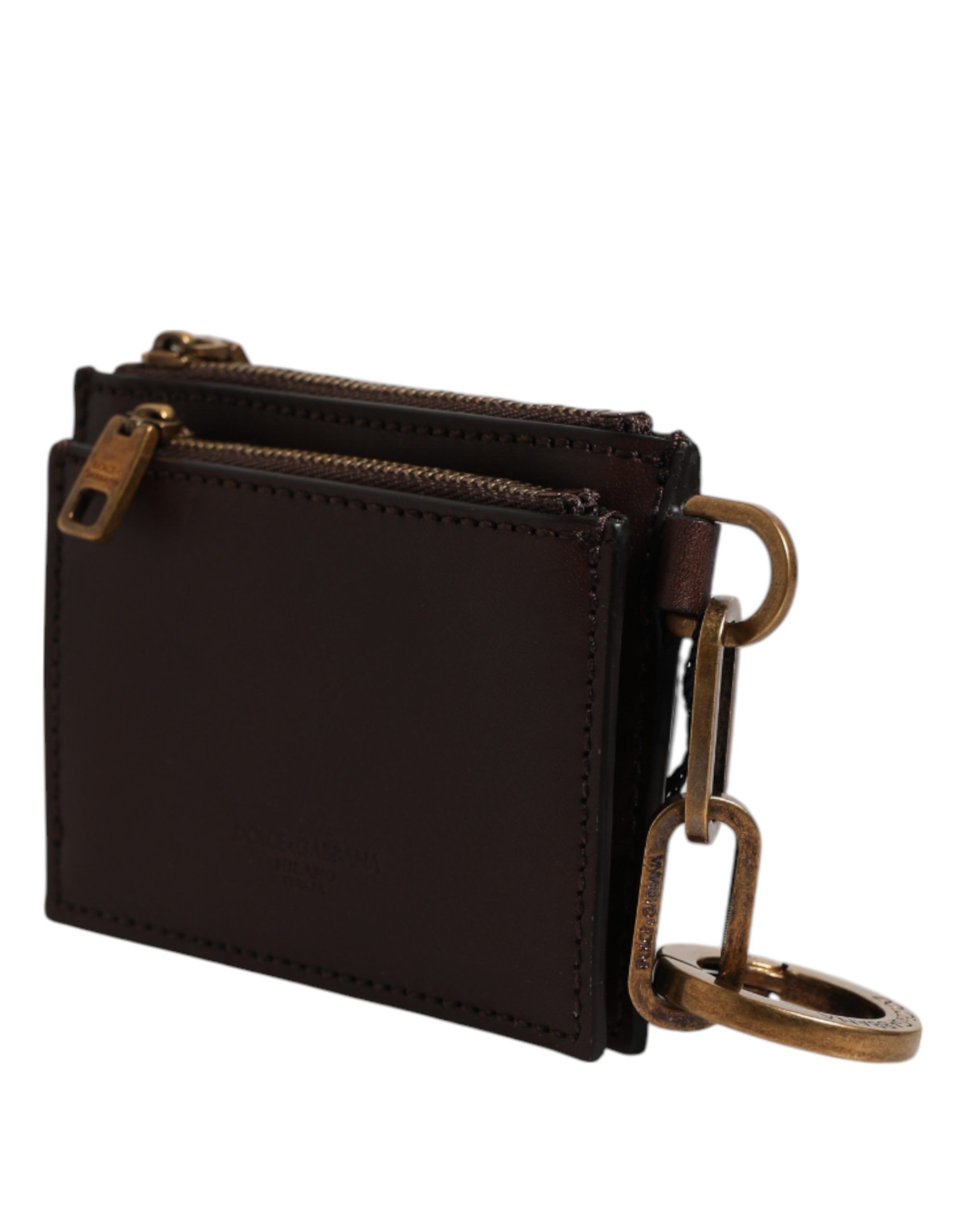 Leather Logo Embossed Key Chain Coin Purse Women's Wallet - Dolce & Gabbana - Modalova