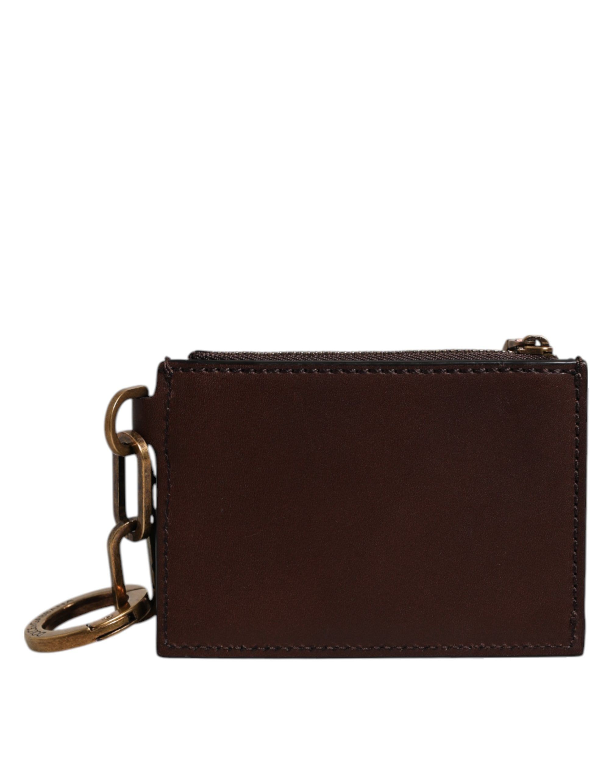 Leather Logo Embossed Key Chain Coin Purse Women's Wallet - Dolce & Gabbana - Modalova