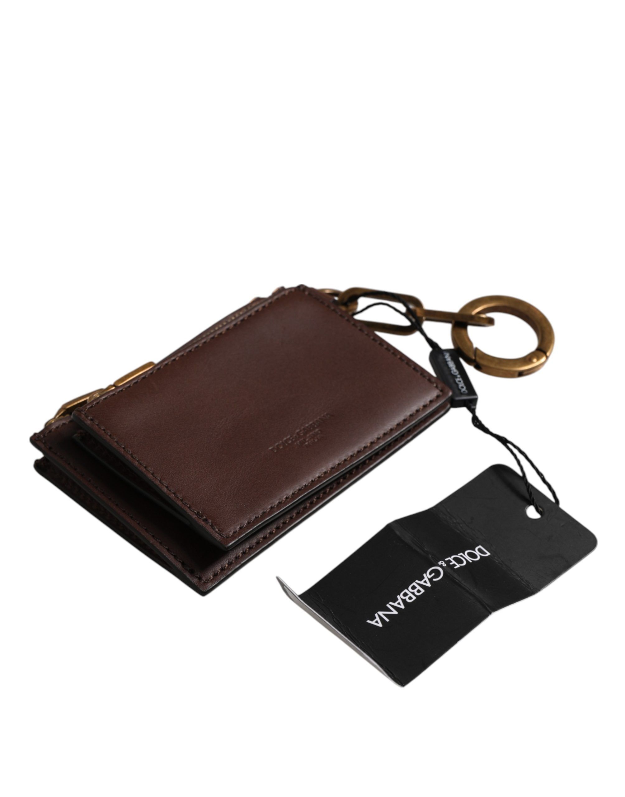 Leather Logo Embossed Key Chain Coin Purse Women's Wallet - Dolce & Gabbana - Modalova