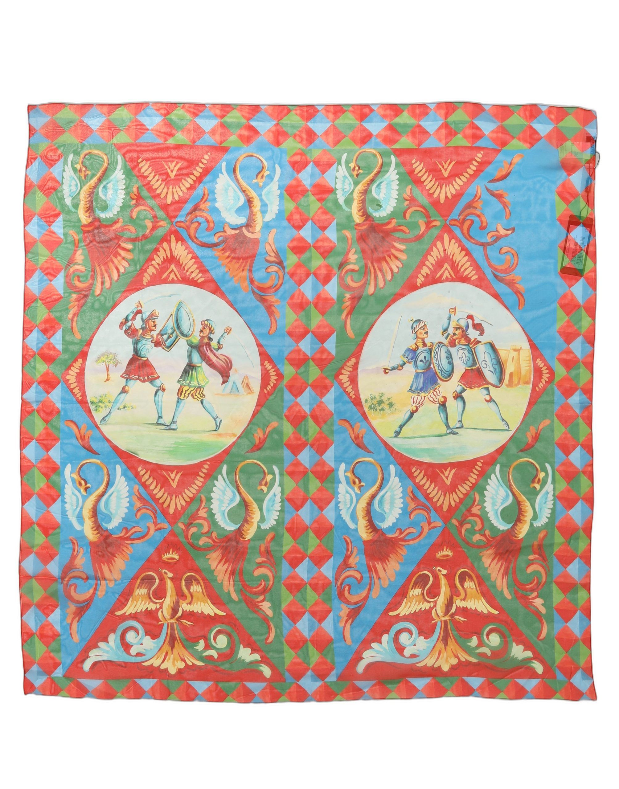 Silk Printed Square Foulard Women's Scarf - Dolce & Gabbana - Modalova